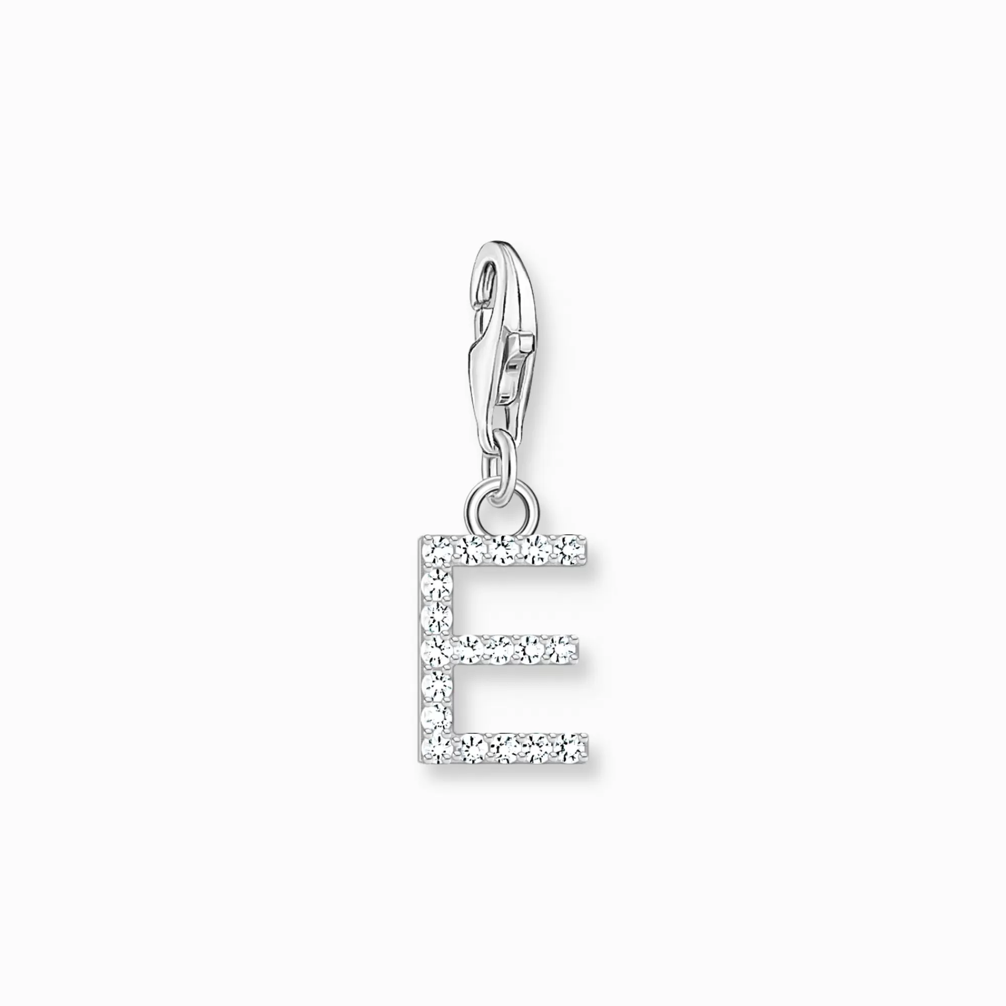 Discount Colgante Charm letra E con piedras blancas plata Mujer Charms | Charms