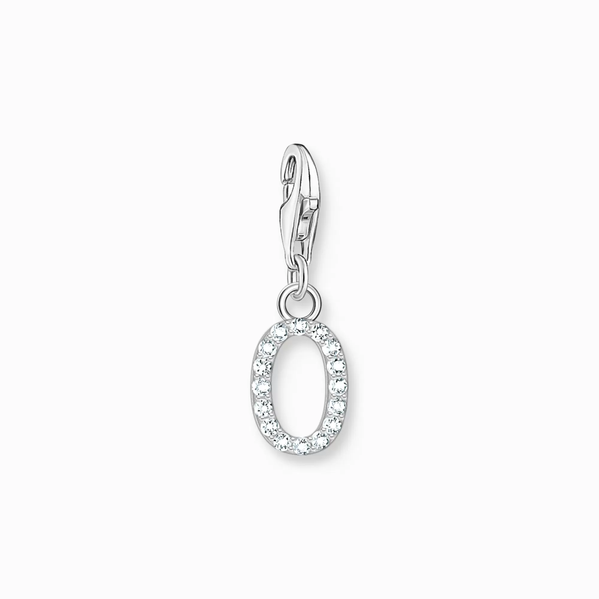 Cheap Colgante Charm letra O con piedras blancas plata Mujer Charms | Charms