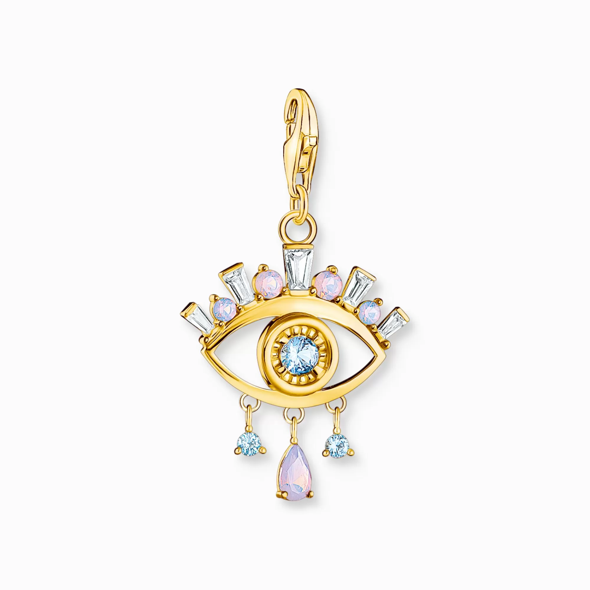 Best Colgante Charm ojo de azul chapado en oro Mujer Charms | Charms