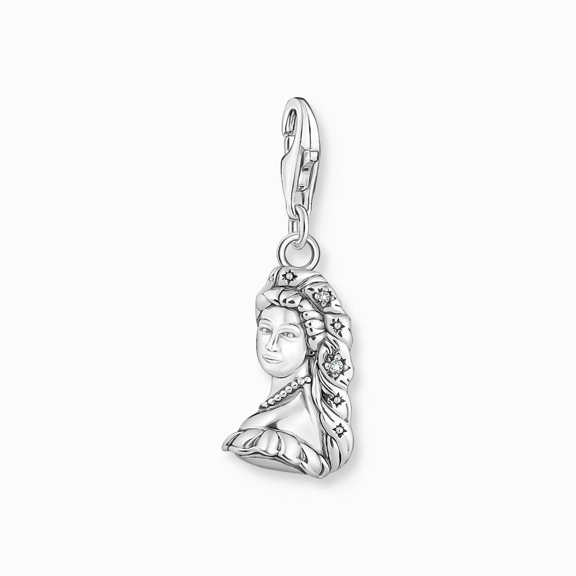 New Colgante Charm Sissi con piedra blanca plata Mujer Charms | Charms