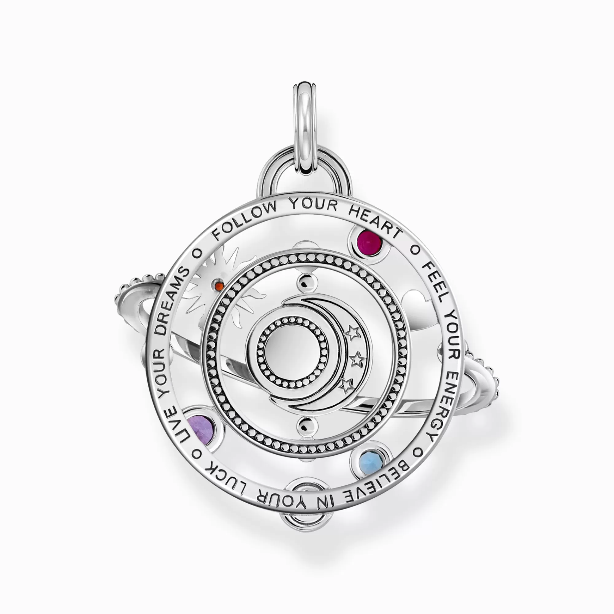 Online Colgante de plata de diseño cósmico con piedras de colores Mujer Colgantes | Plata 925
