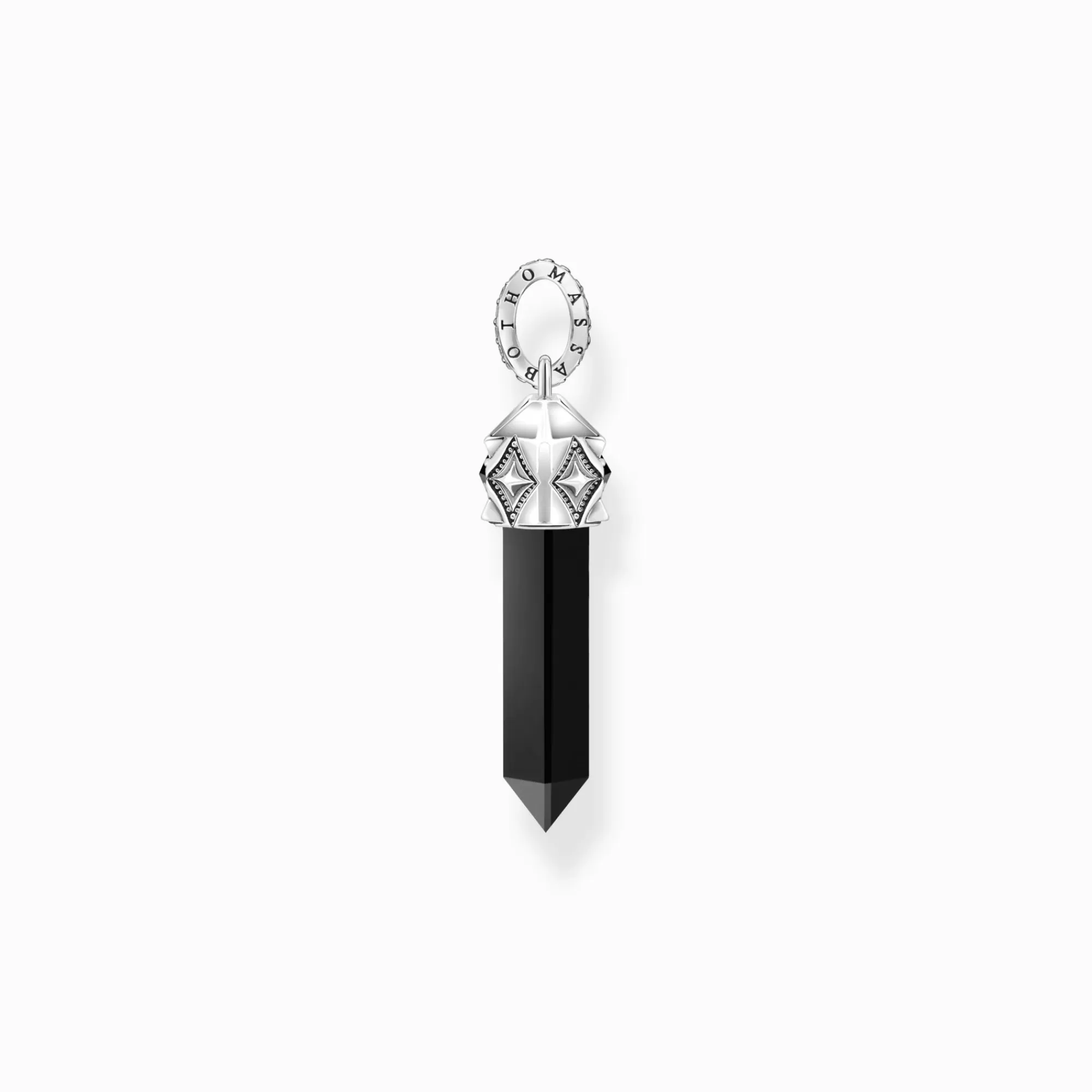 Cheap Colgante de plata ennegrecida con ónix negro en forma de cristal Mujer Colgantes | Colgantes