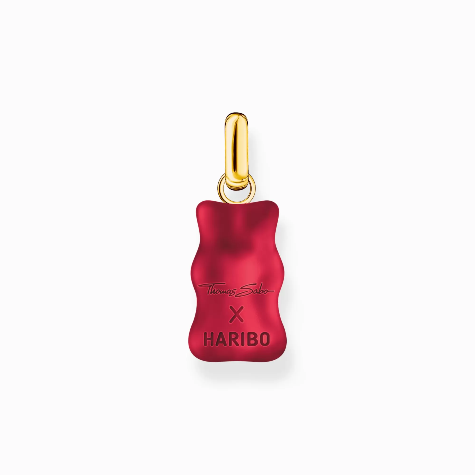 Hot Colgante grande en forma de Osito de Oro rojo con baño de oro de 18 quilates y piedras de circonita Mujer Colgantes | Baño De Oro De 18 Quilates - Plata 925