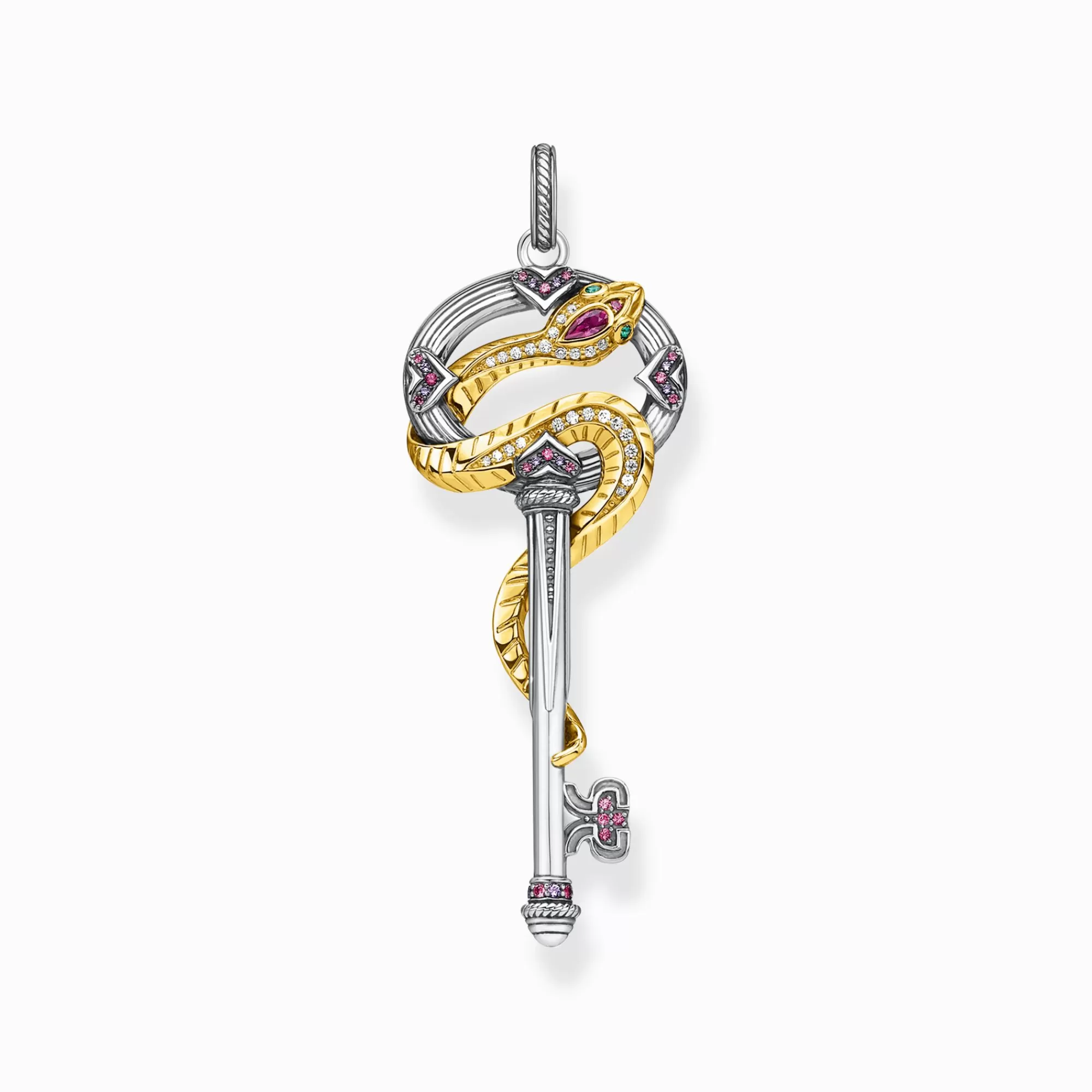 Sale Colgante llave con serpiente oro Mujer Colgantes