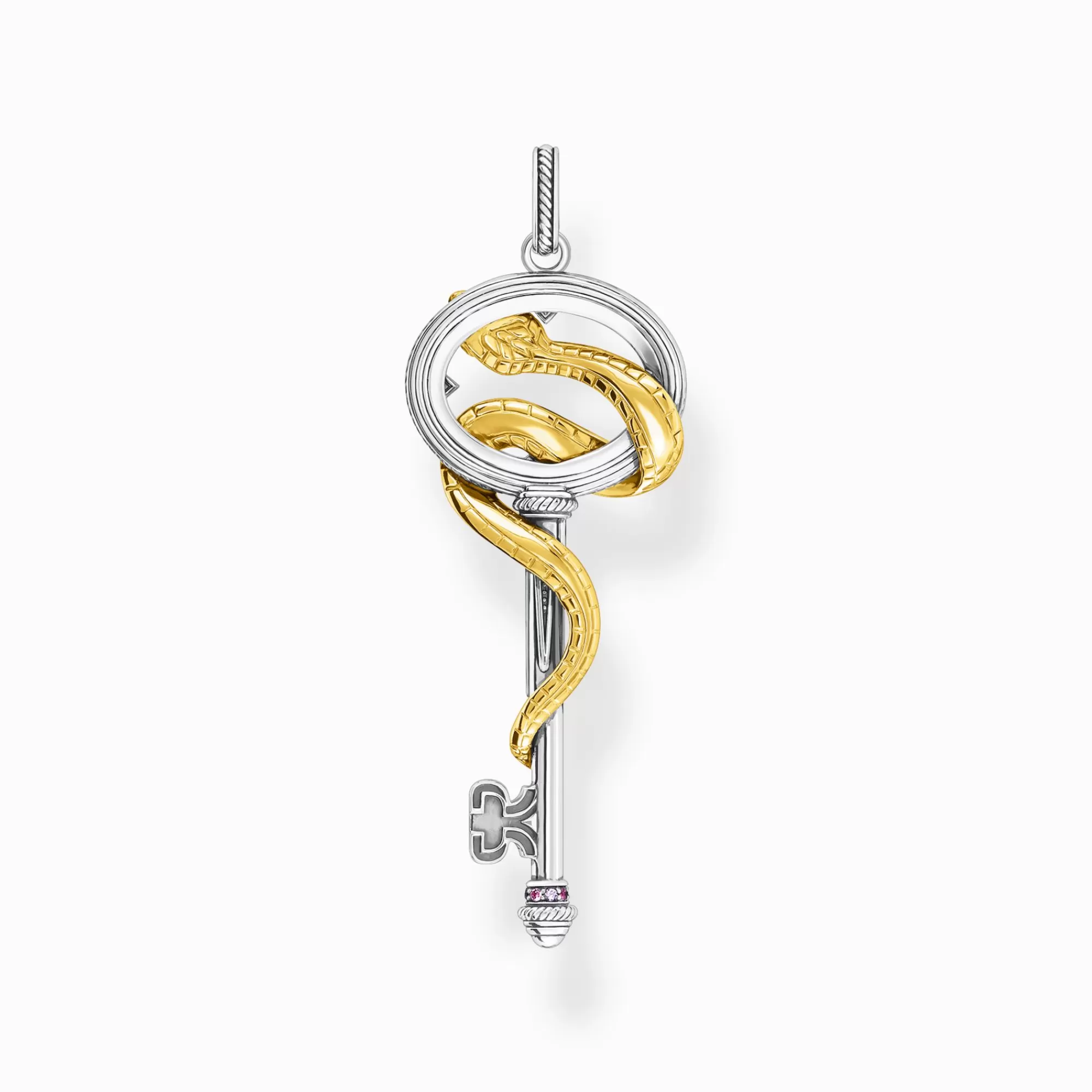 Sale Colgante llave con serpiente oro Mujer Colgantes