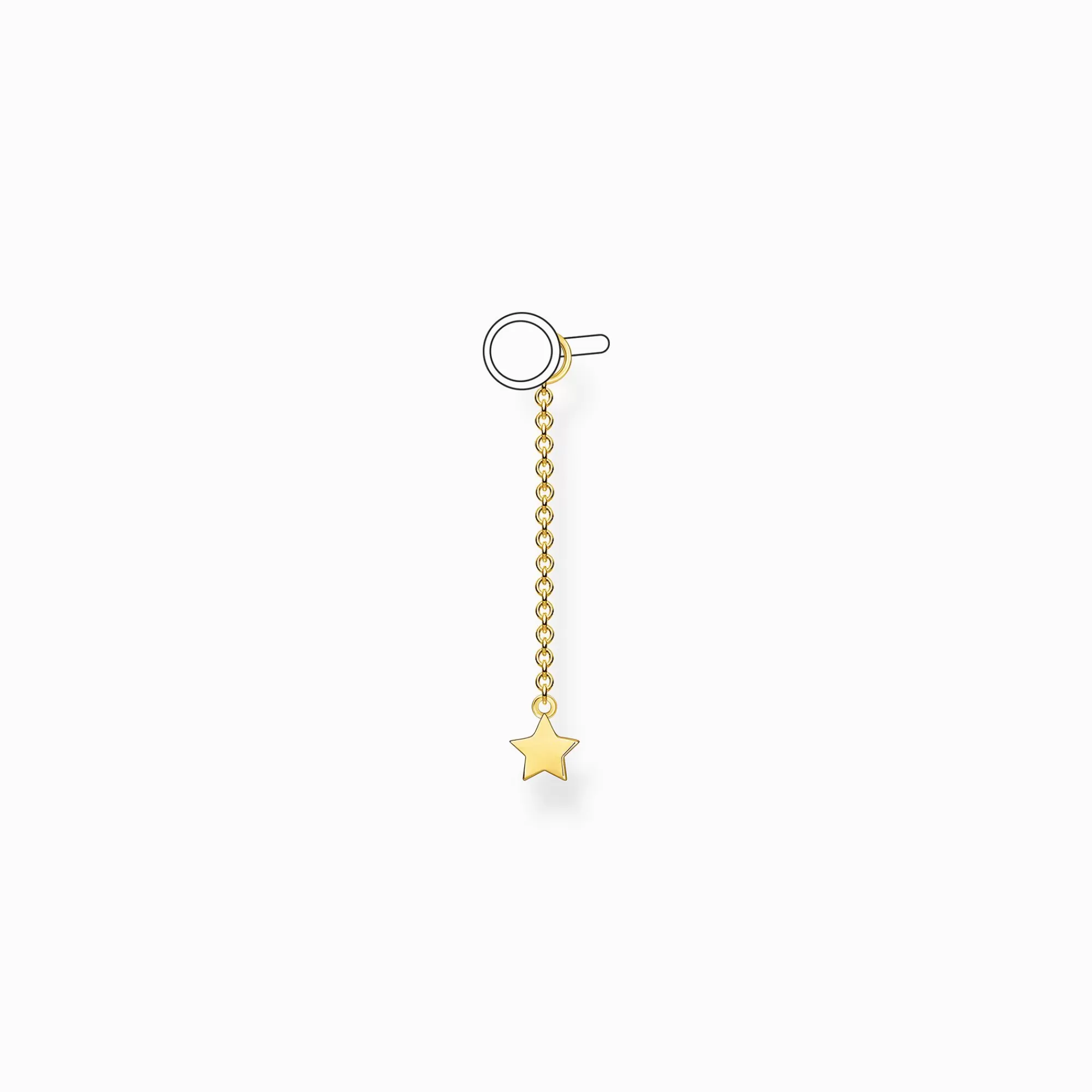 Sale Colgante para pendiente estrella oro Mujer Aros | Baño De Oro De 18 Quilates - Plata 925