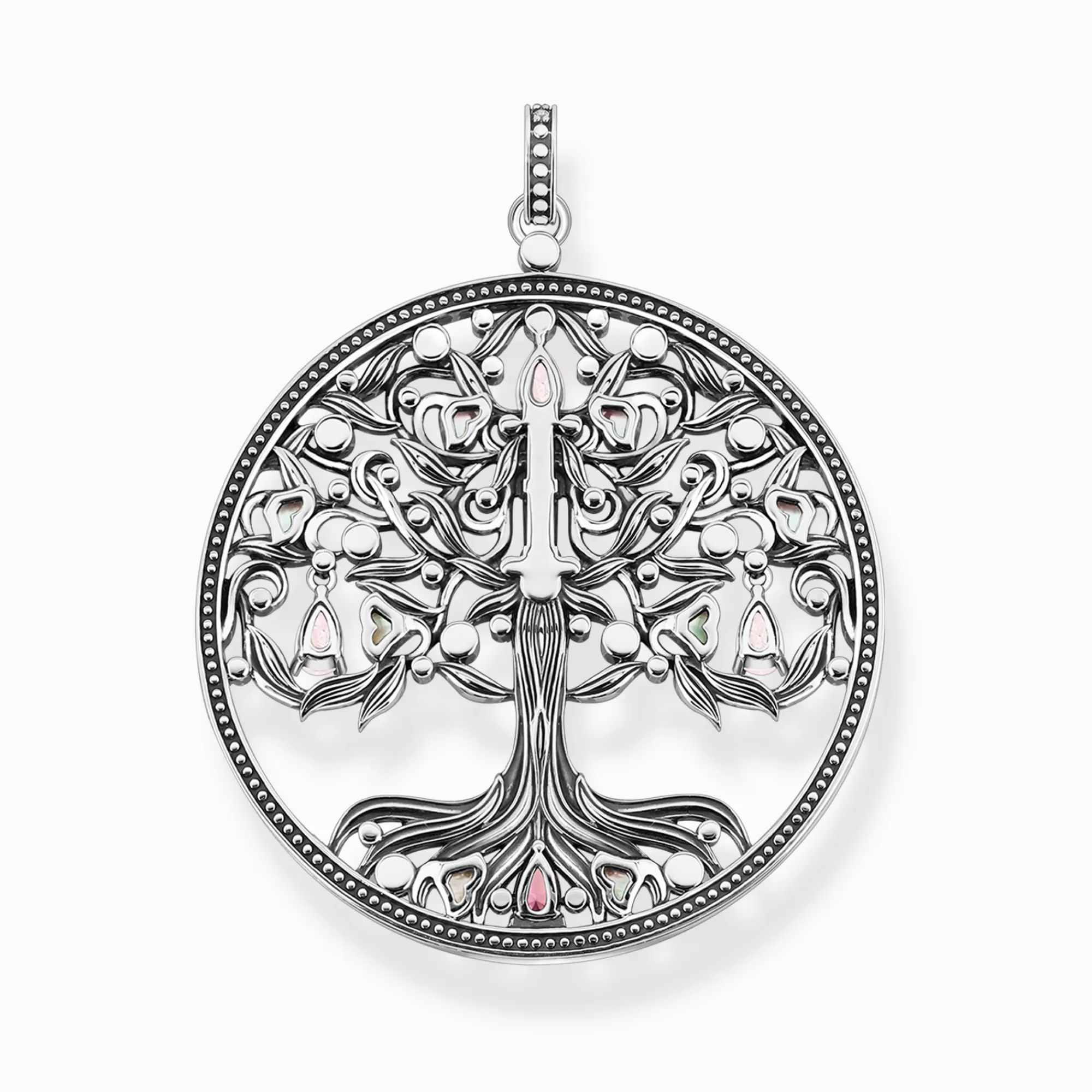 Flash Sale Colgante árbol del amor plata piedras de colores Mujer Colgantes