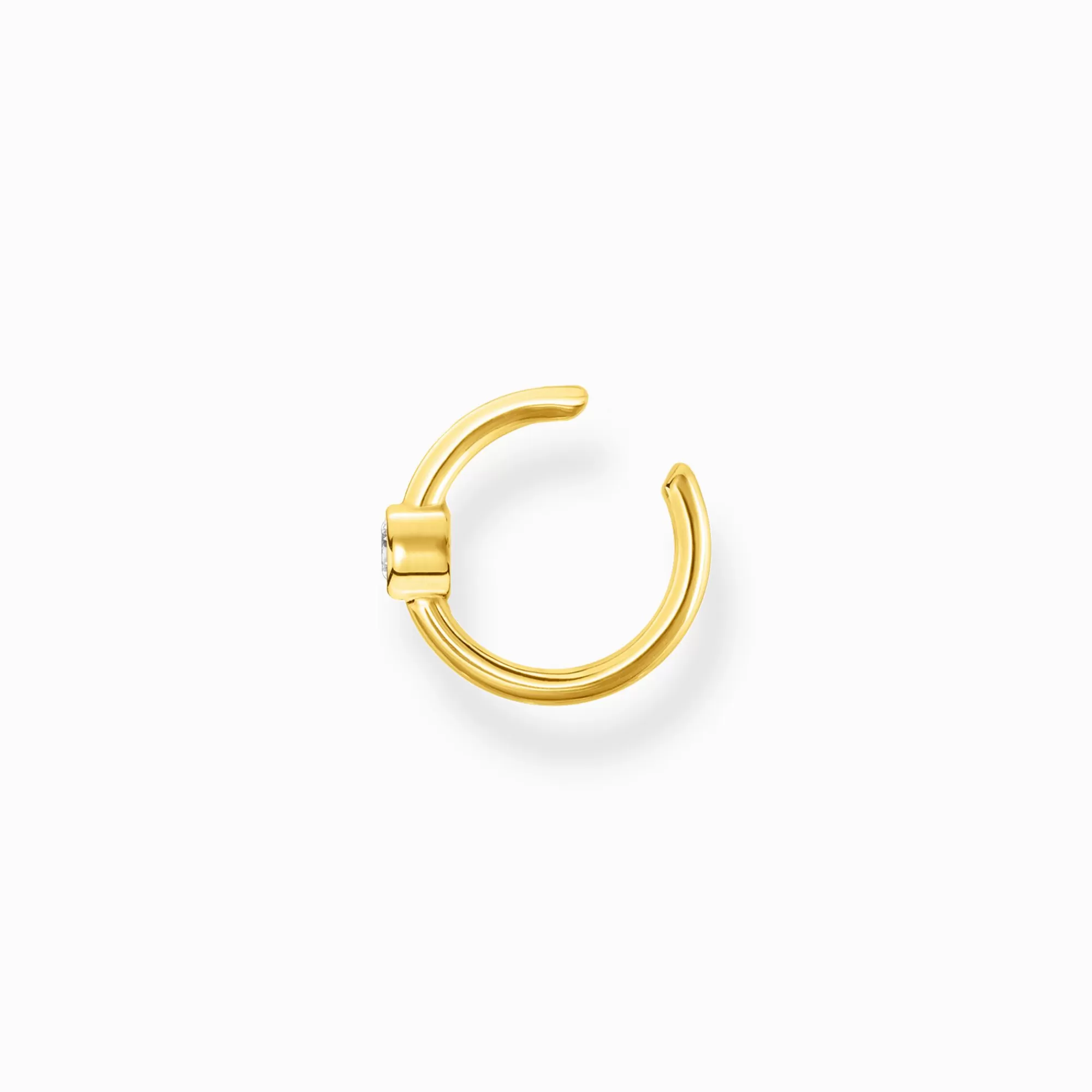 Best Sale Ear cuff piedra blanca oro Mujer Aros | Ear Cuffs