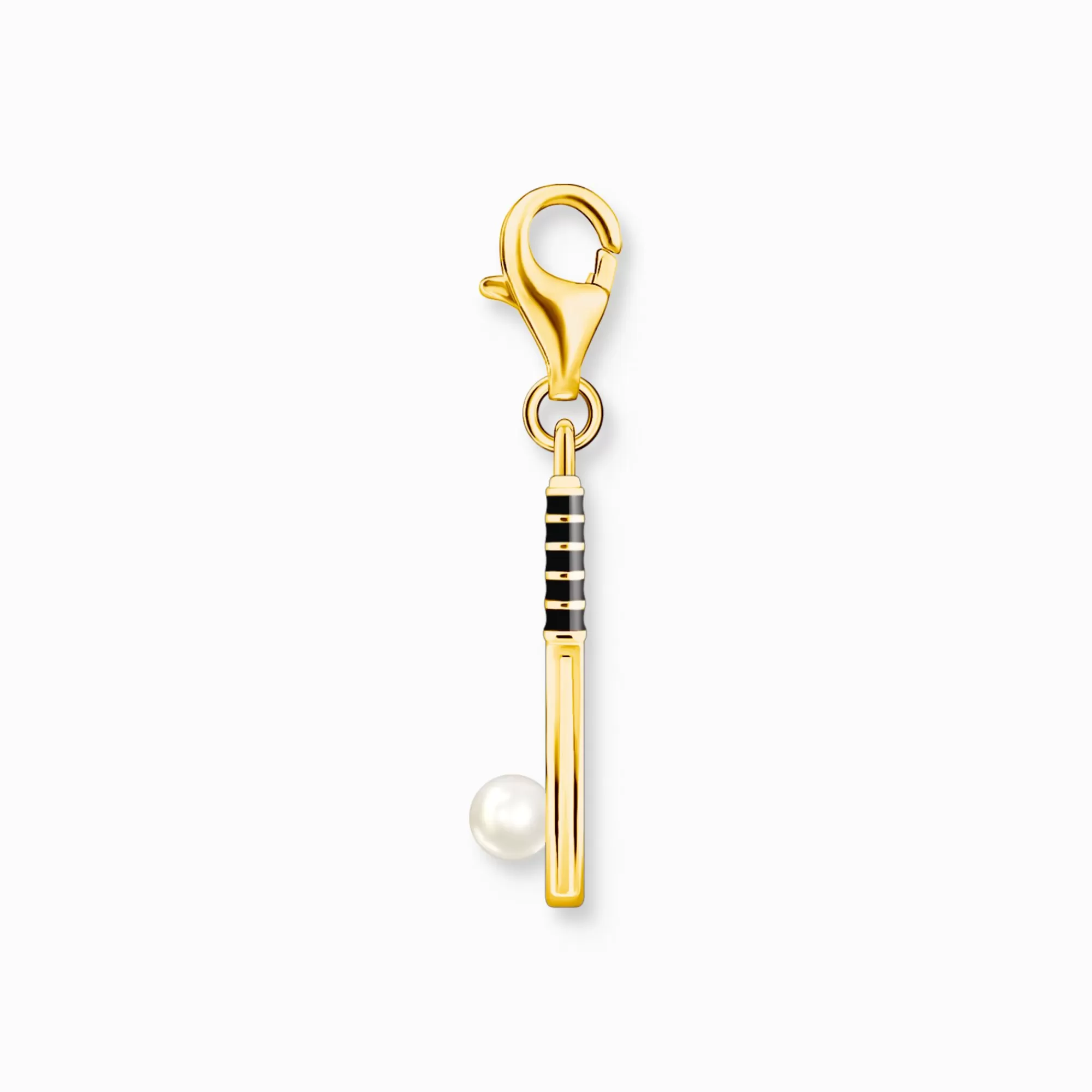 Store Member Colgante Charm con baño de oro raqueta de tenis con perla Mujer Charms | Charms