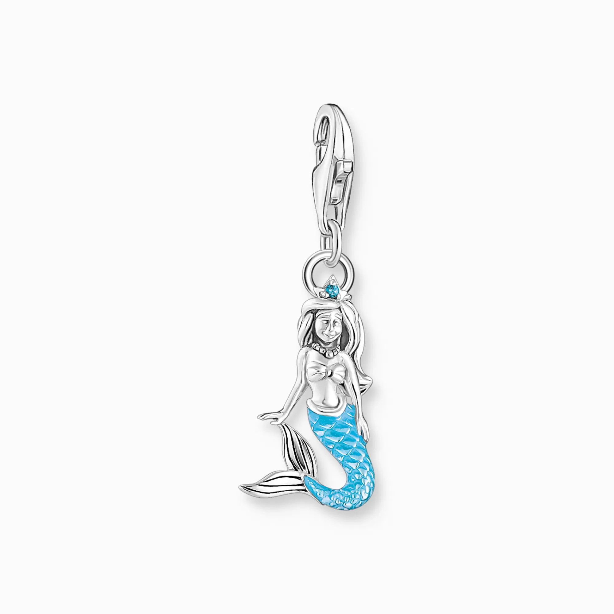 Cheap Member Colgante Charm de plata con diseño de sirenita en color turquesa Mujer Charms | Charms