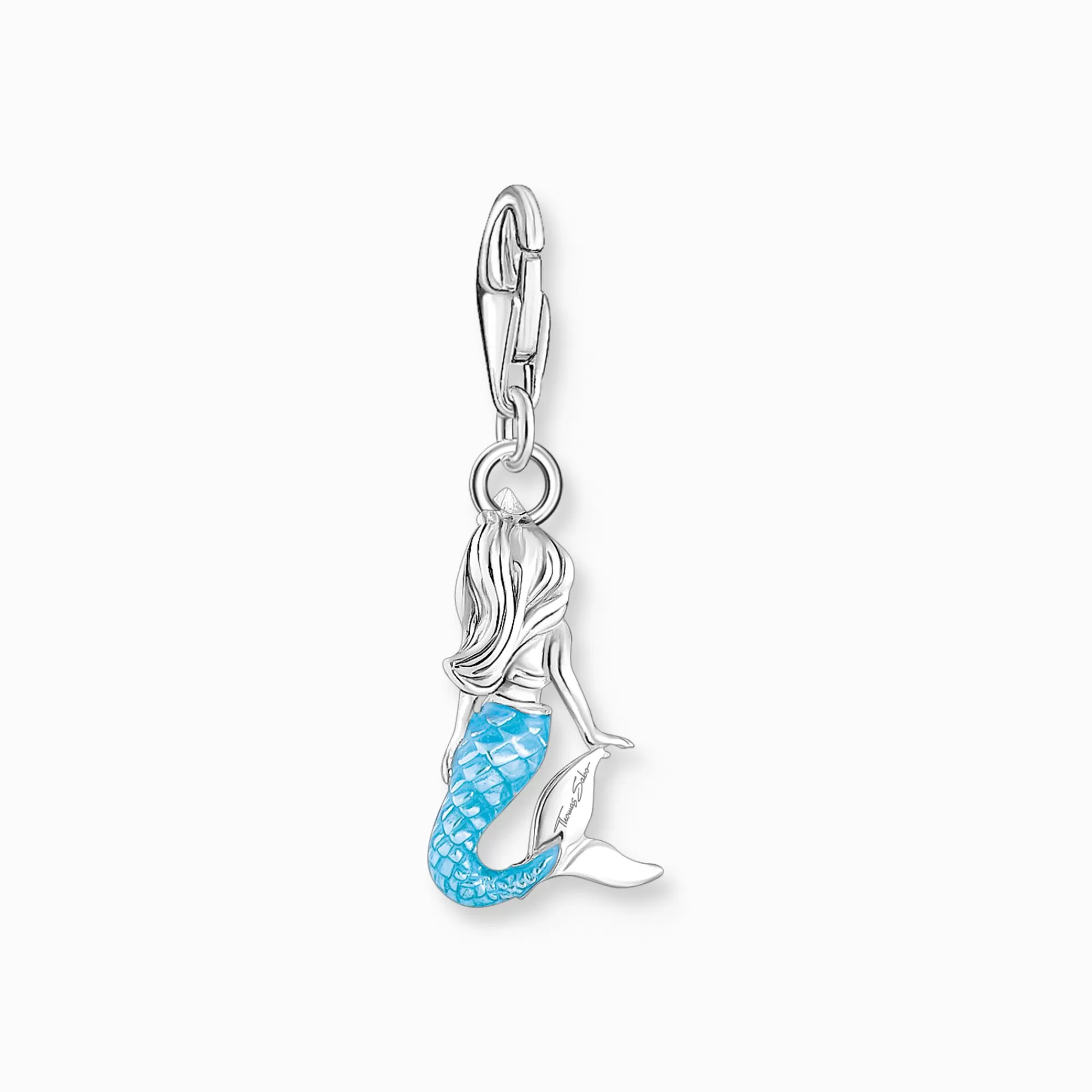 Cheap Member Colgante Charm de plata con diseño de sirenita en color turquesa Mujer Charms | Charms