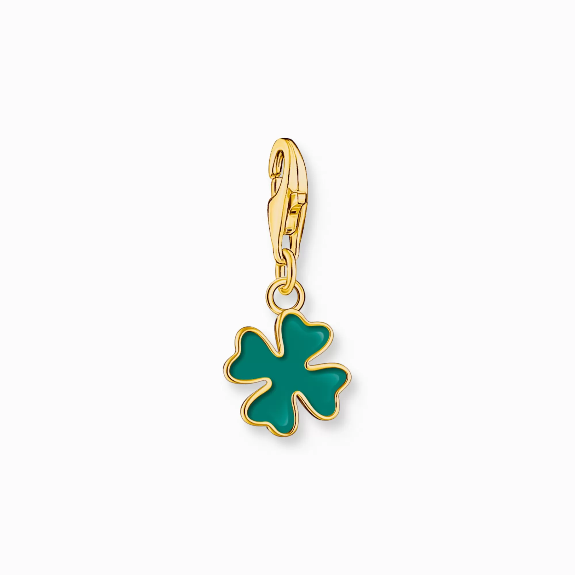 Fashion Member Colgante Charm trébol verde con baño de oro Mujer Charms | Charms