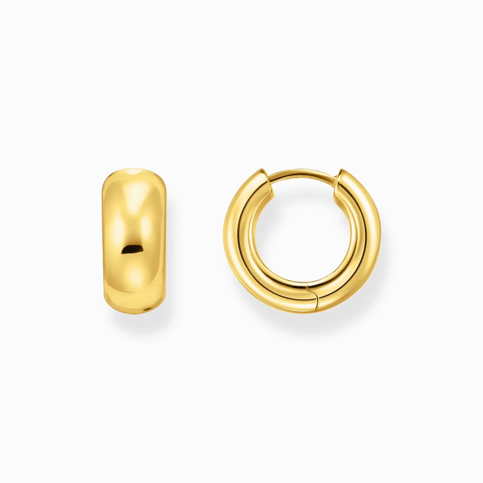 Sale Pendientes de aro chapados en oro con diseño grueso Mujer Aros