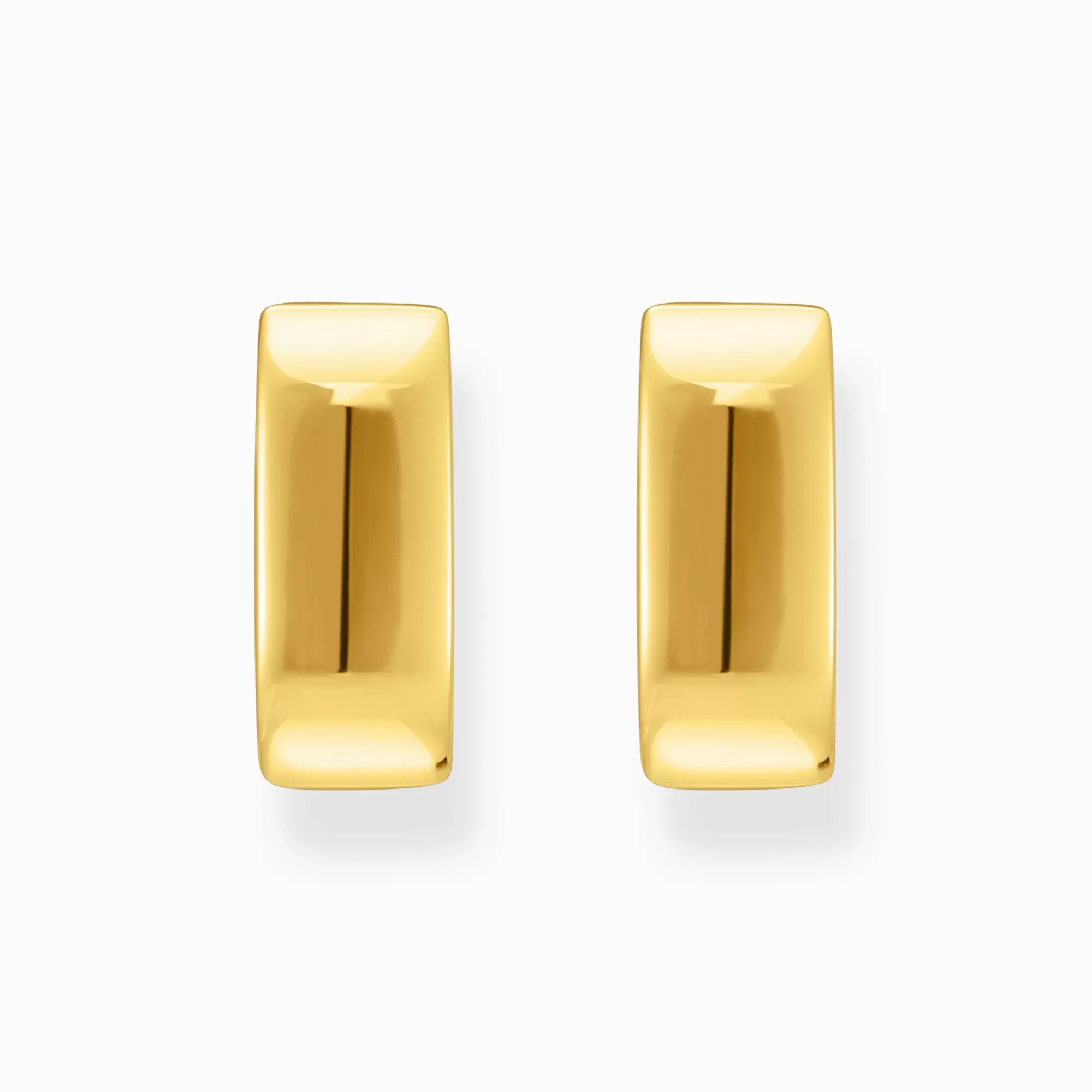 Fashion Pendientes de aro chapados en oro con forma angular Mujer Aros