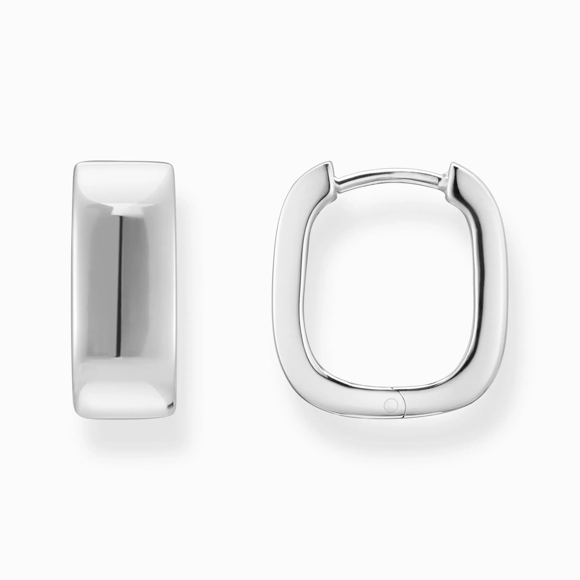 Sale Pendientes de aro de plata de forma angular Mujer Aros | Plata 925