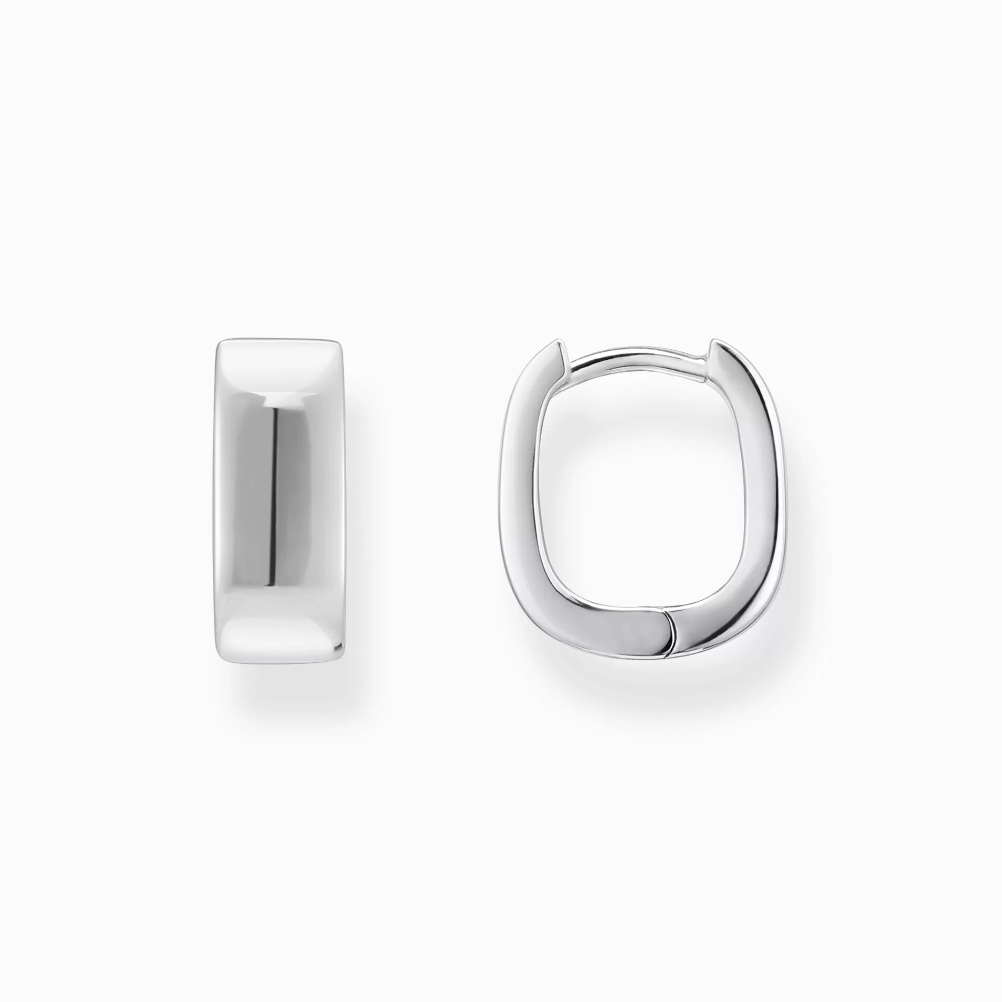 Online Pendientes de aro pequeños de plata con forma angular Mujer Aros | Plata 925