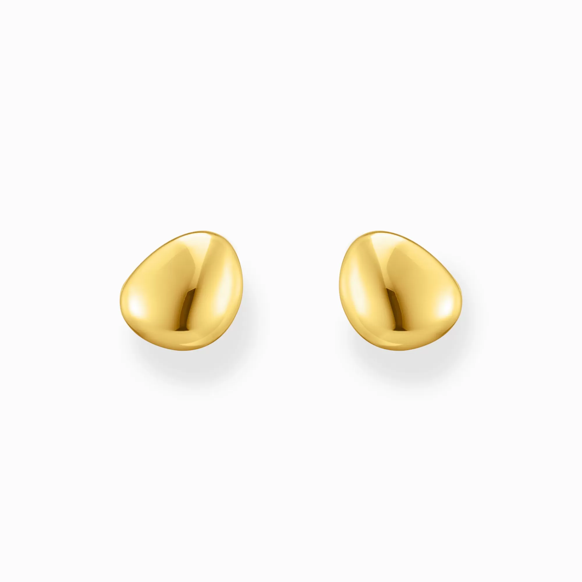 Best Pendientes pequeños dorados con forma orgánica Mujer Pendientes De Botón