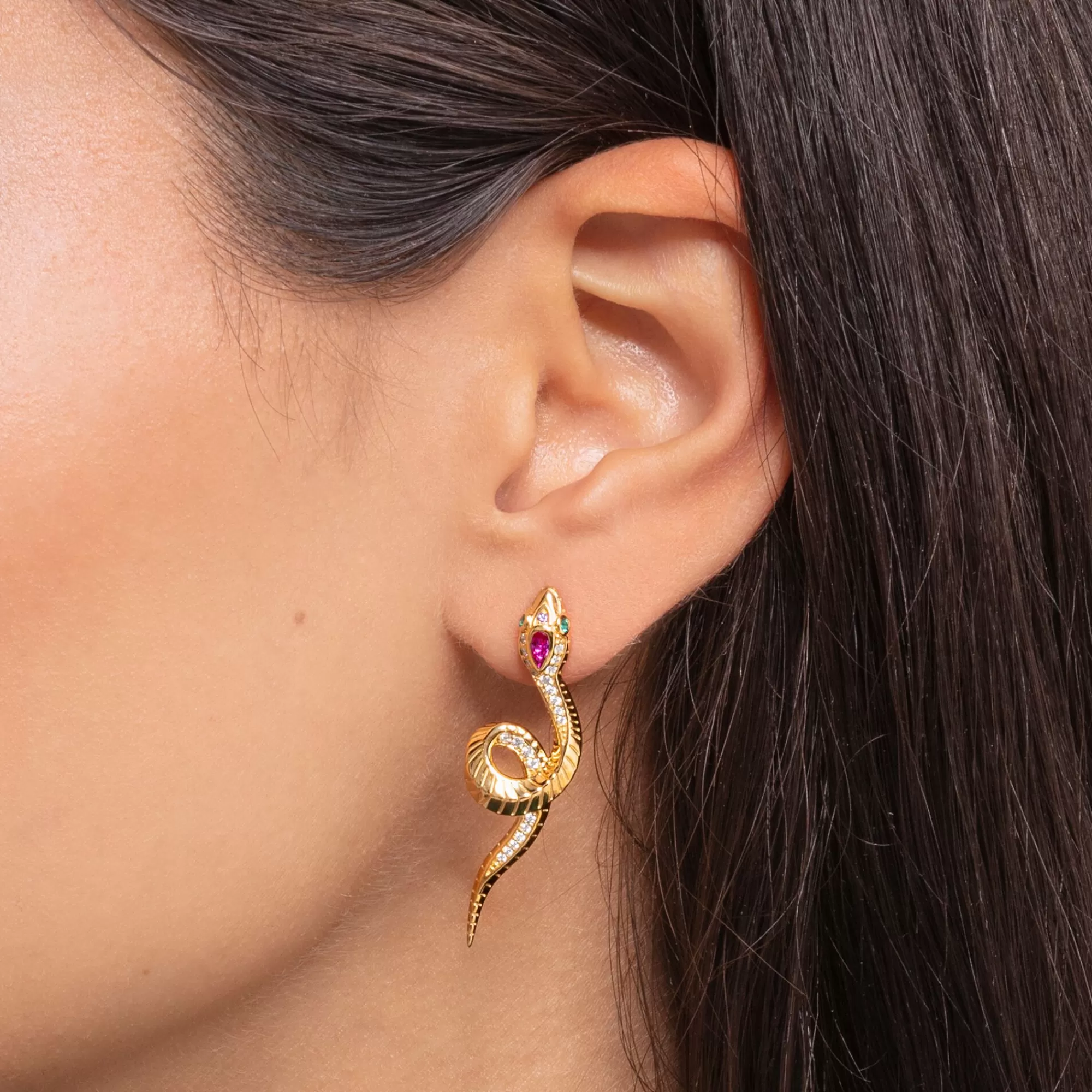 Best Pendientes serpiente oro Mujer Pendientes Largos