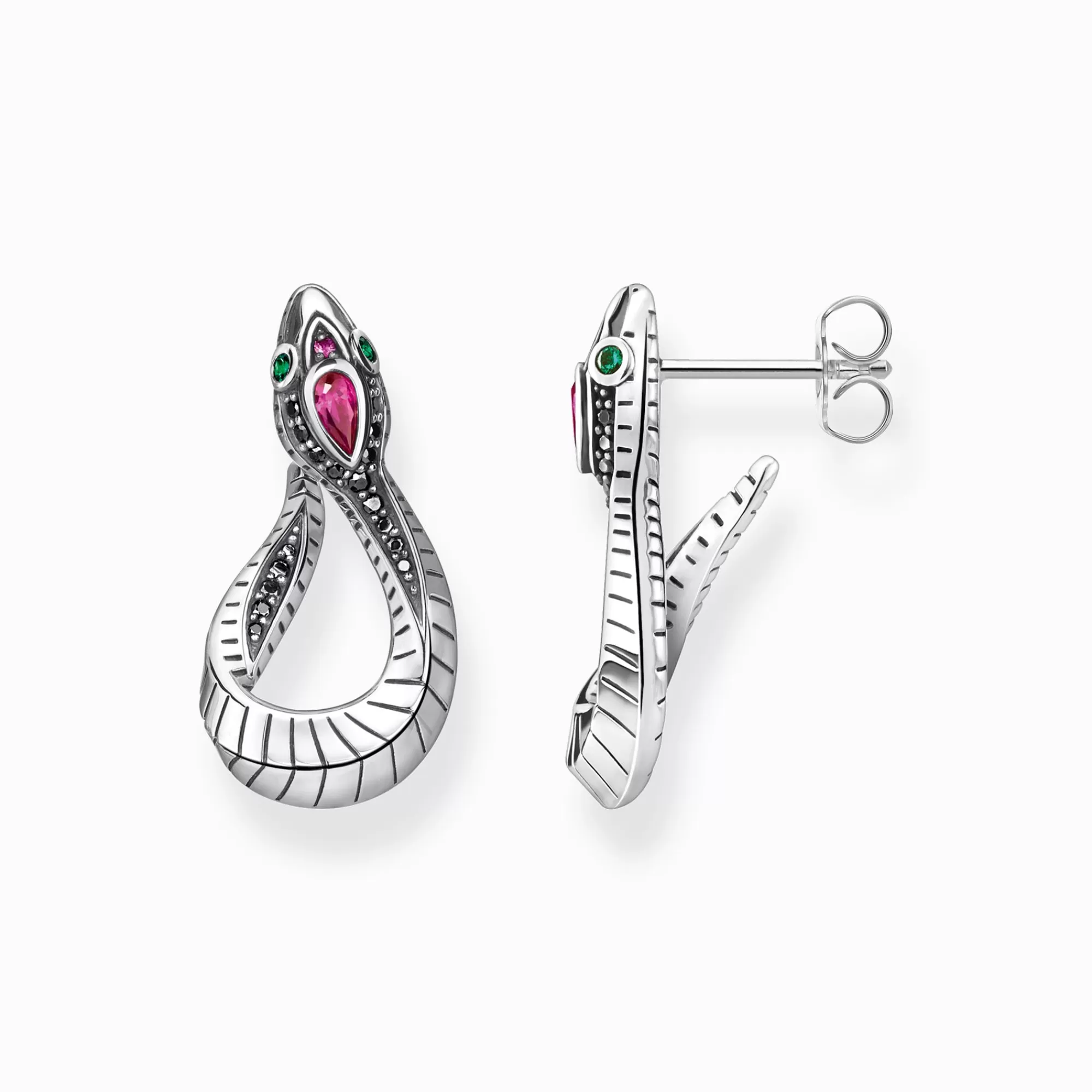 Outlet Pendientes serpiente plata Mujer Pendientes Largos