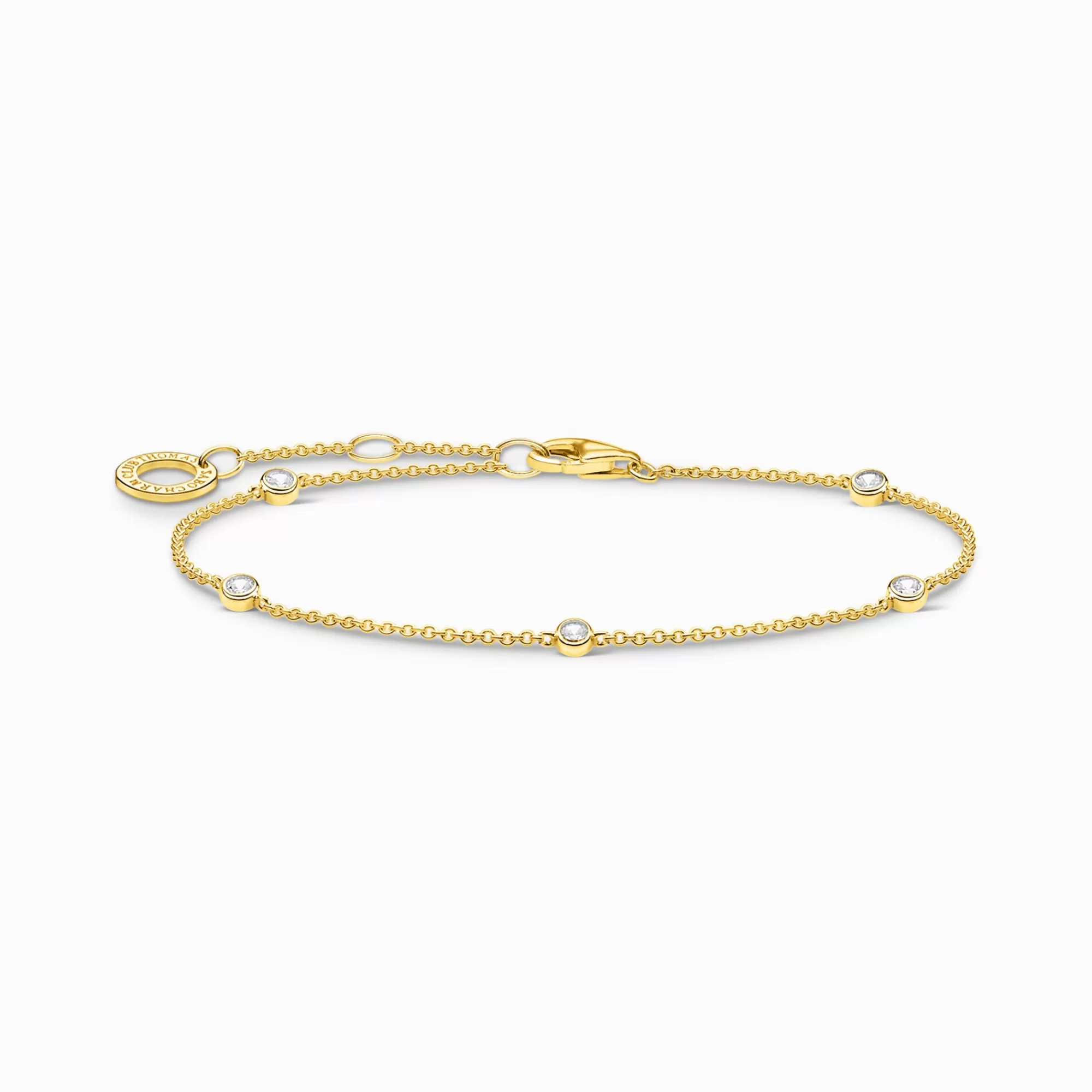 Online Pulsera blanco piedras oro Mujer Pulseras | Baño De Oro De 18 Quilates - Plata 925