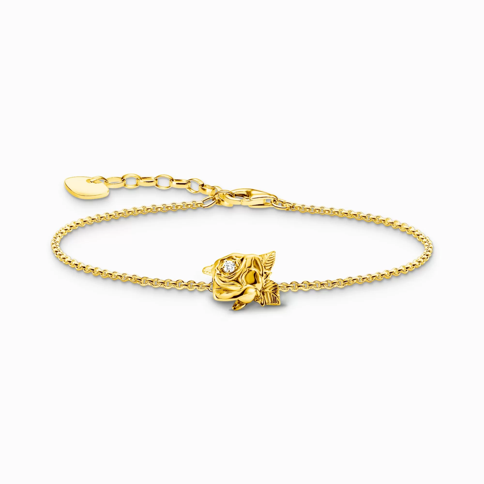 Best Pulsera chapada en oro Rosa Roses Romance Mujer Pulseras | Baño De Oro De 18 Quilates - Plata 925