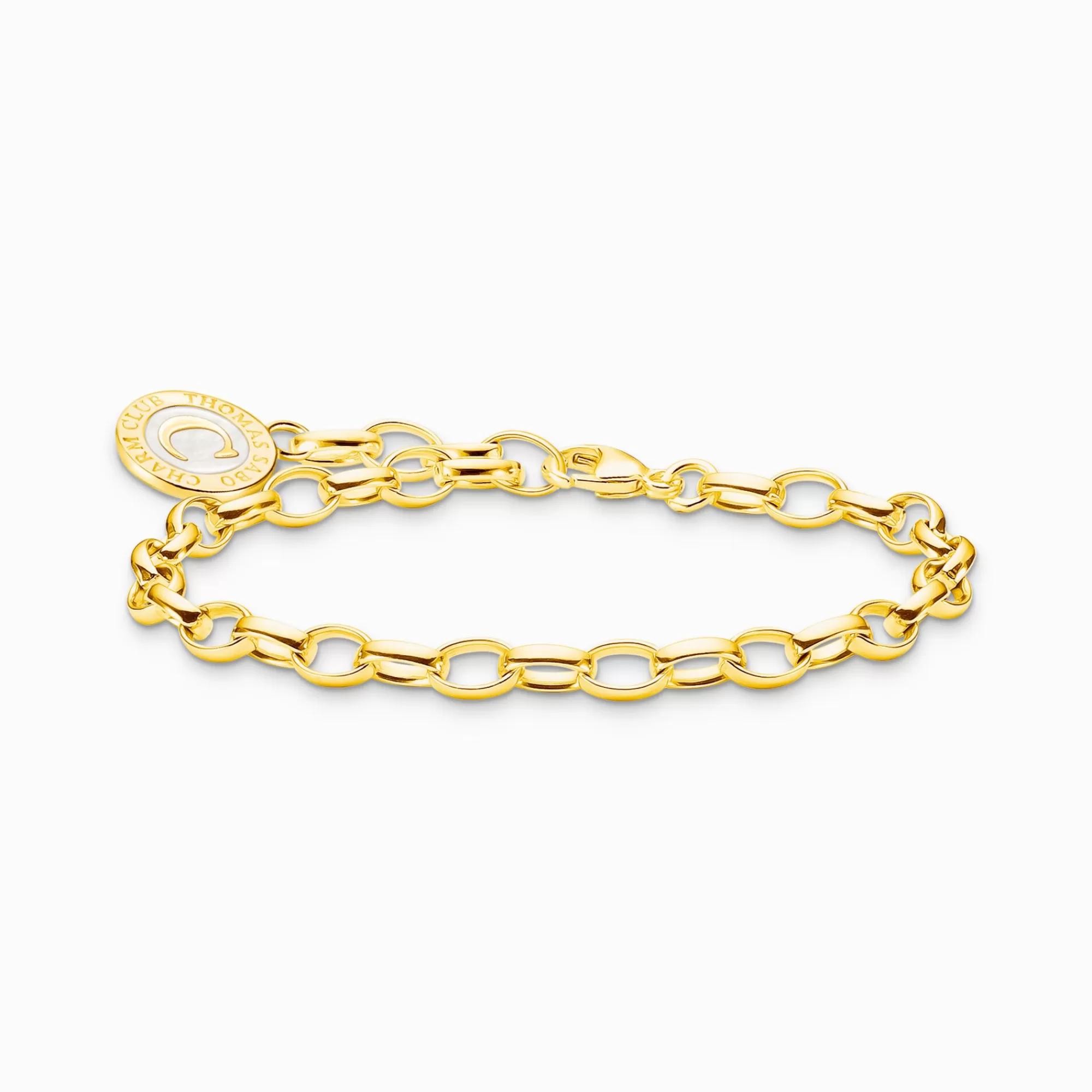 Cheap Pulsera Charm con blanco Coin chapado en oro Mujer Pulseras | Charm Pulseras