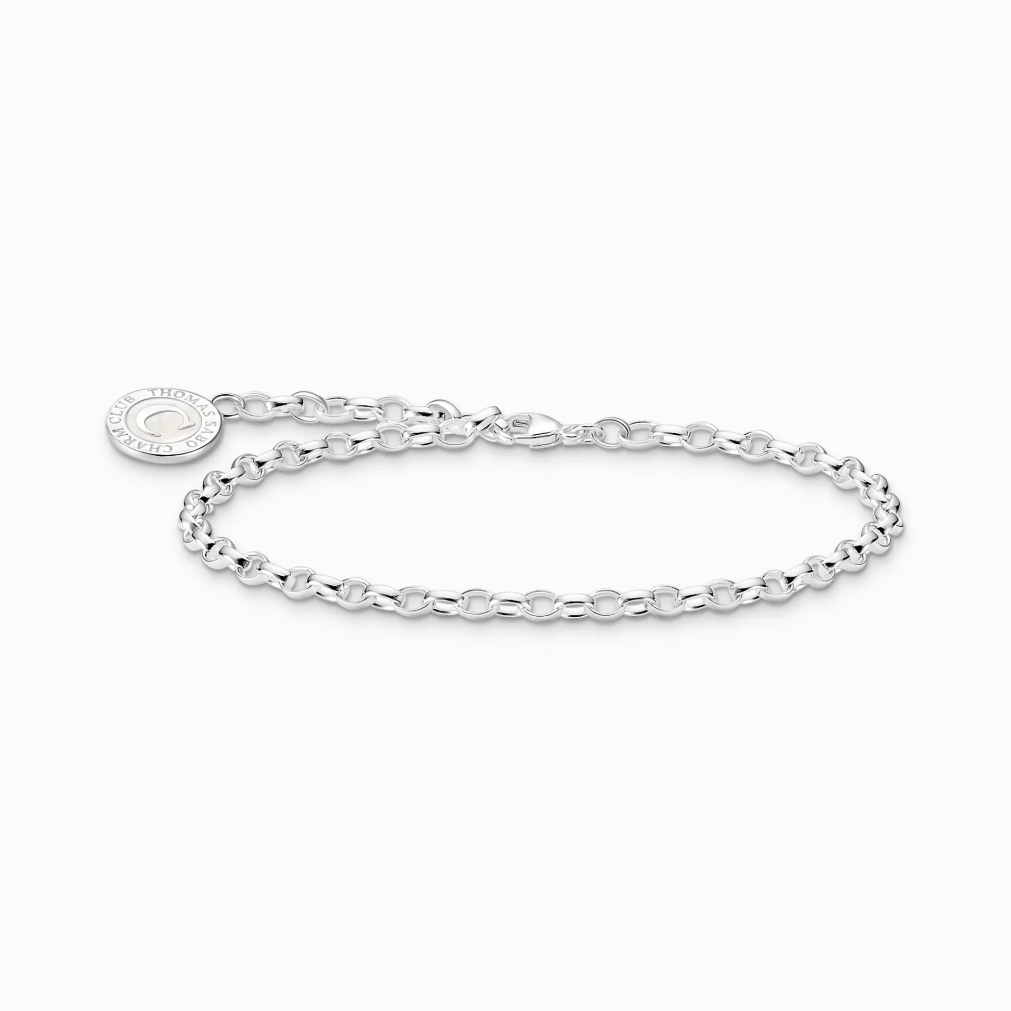 Outlet Pulsera Charm con blanco Coin plata Mujer Charm Pulseras | Charm Pulseras