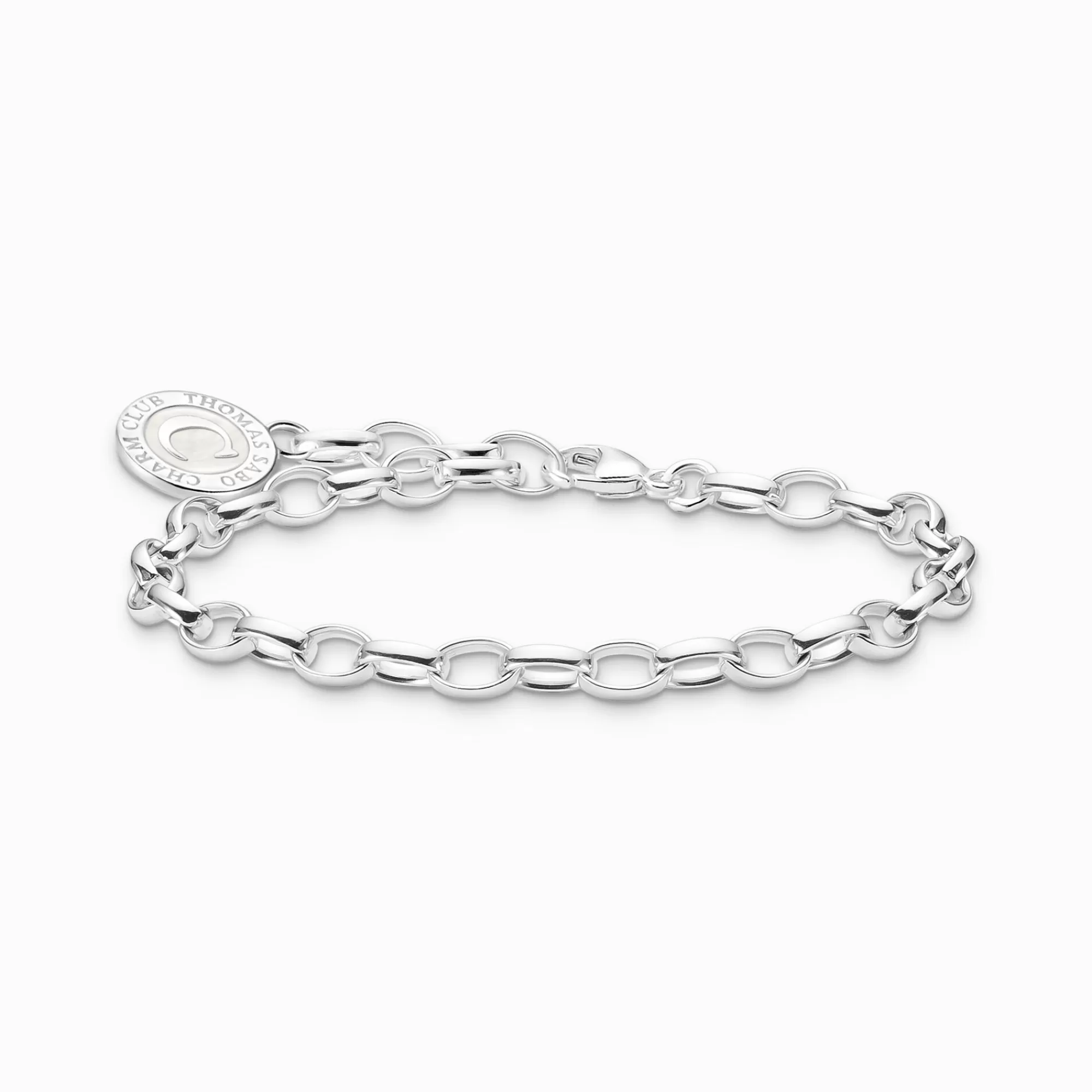 Shop Pulsera Charm con blanco Coin plata Mujer Charm Pulseras | Charm Pulseras