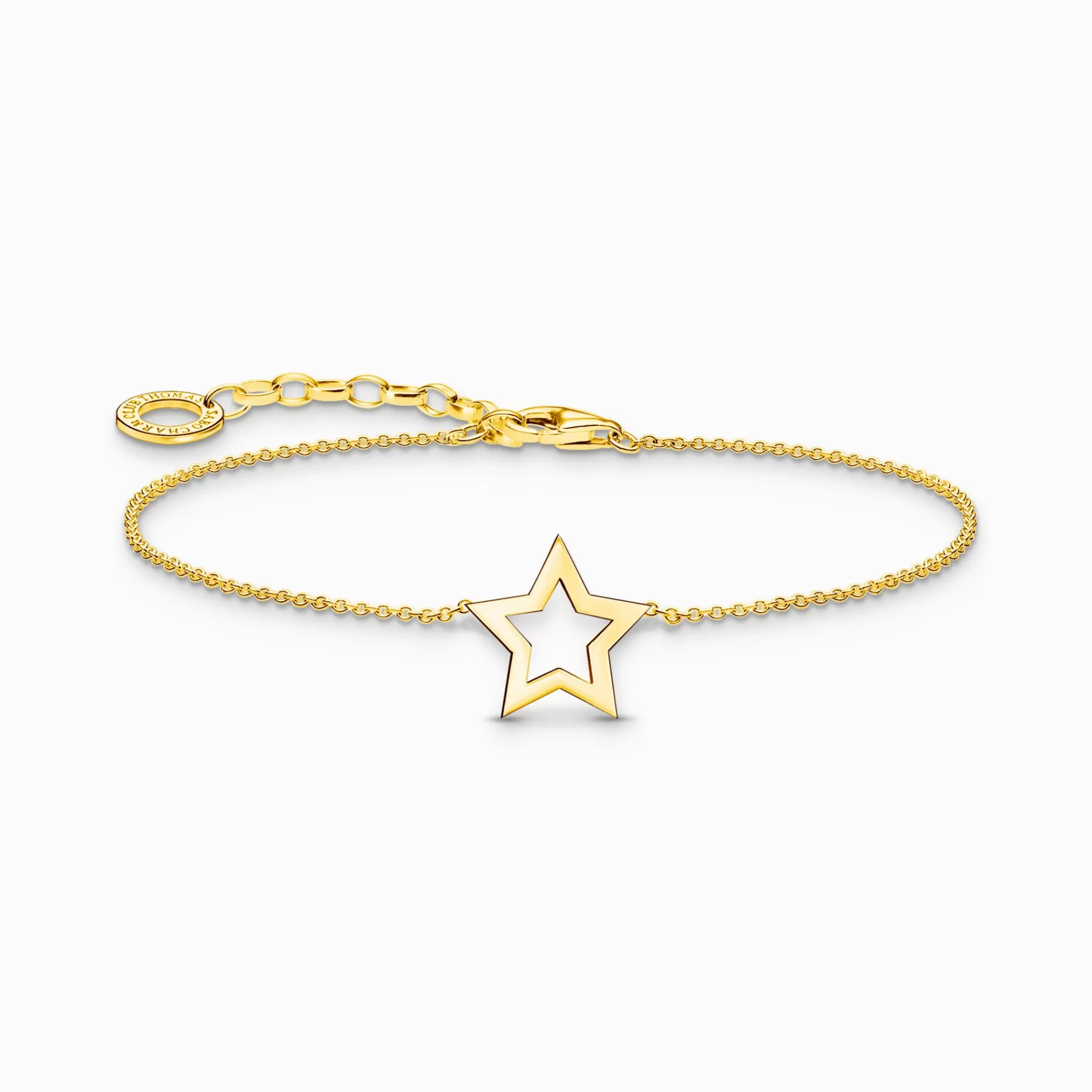 Sale Pulsera con baño de oro y colgante de estrella Mujer Pulseras | Baño De Oro De 18 Quilates - Plata 925