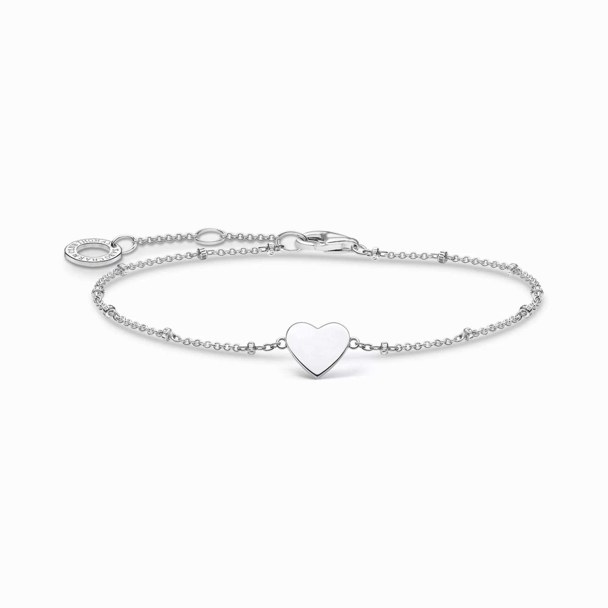 Store Pulsera corazón con bolitas plata Mujer Pulseras