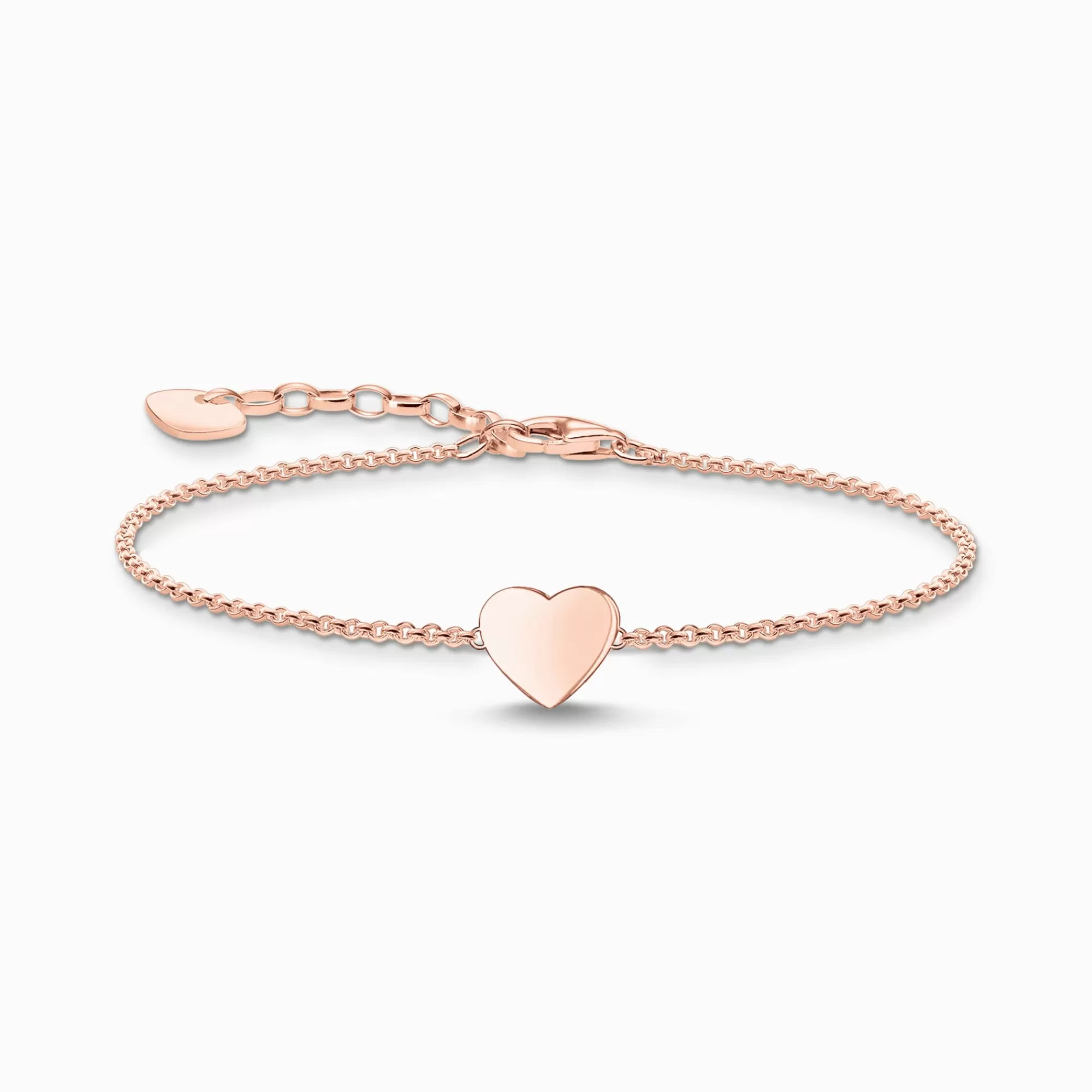 Best Sale Pulsera corazón oro rosado Mujer Pulseras | Baño De Oro Rosa De 18 Quilates - Plata 925