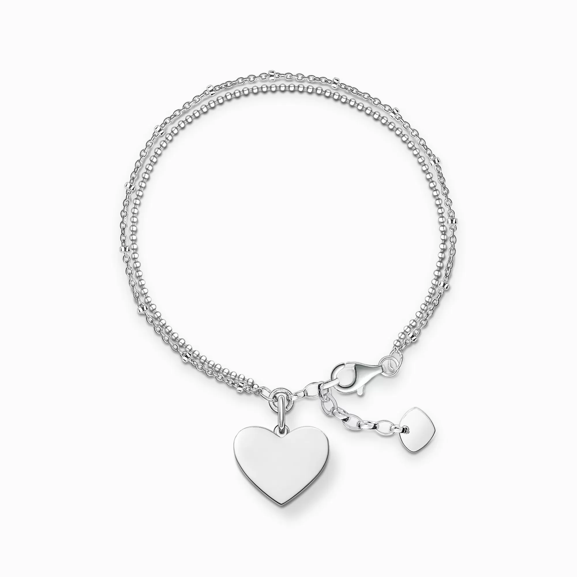 Hot Pulsera corazón plata Mujer Pulseras