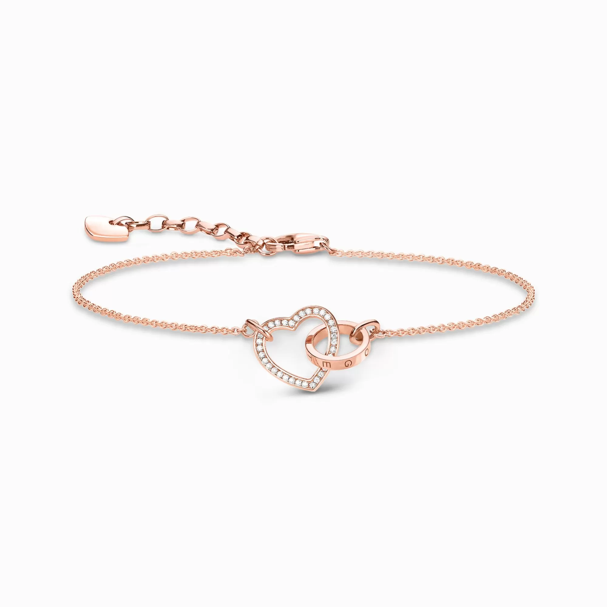 Outlet Pulsera corazón Together Forever Mujer Pulseras | Baño De Oro Rosa De 18 Quilates - Plata 925