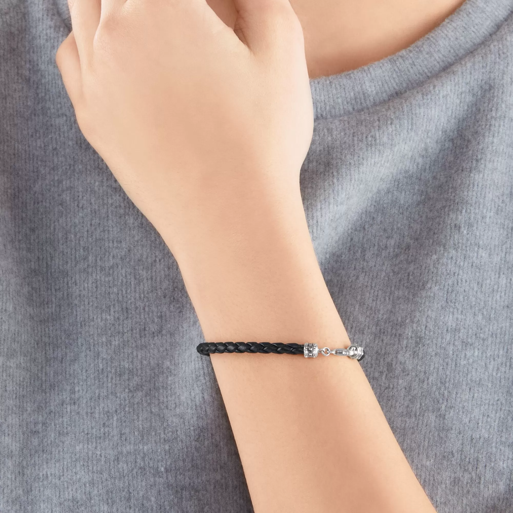 Flash Sale Pulsera de cuero negro Mujer Pulseras | Pulseras