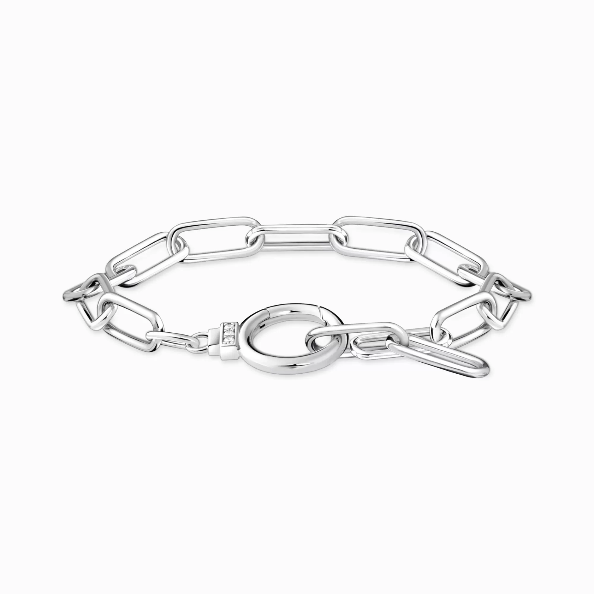 Discount Pulsera de eslabones con cierre de aro plata Mujer Pulseras | Plata 925