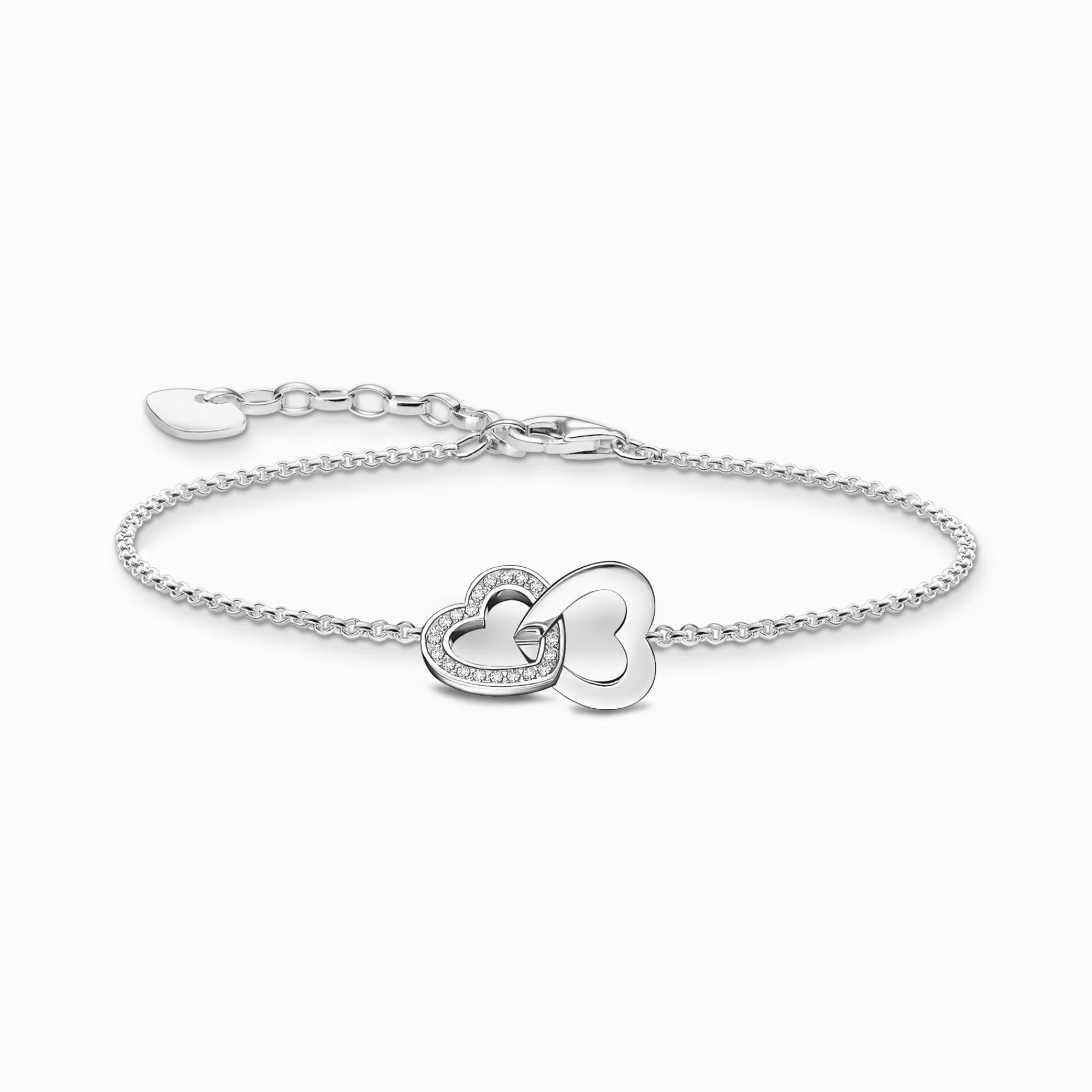 Hot Pulsera de plata con corazones entrelazados Mujer Pulseras | Plata 925