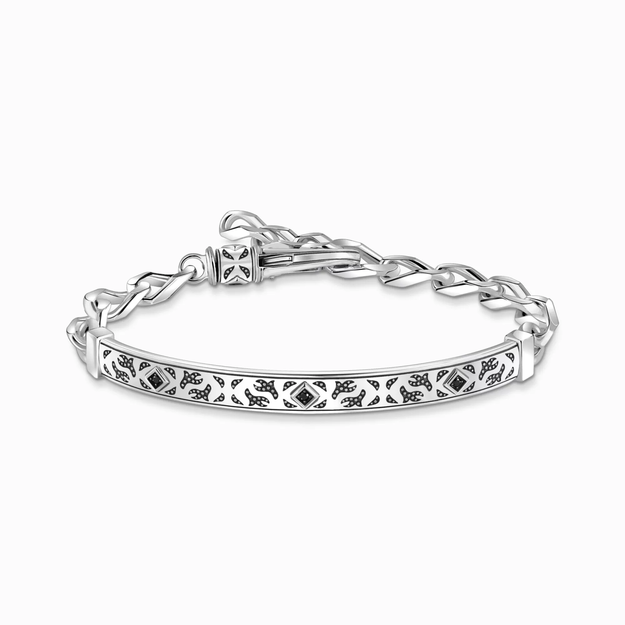 Flash Sale Pulsera de plata ennegrecida con motivo de pelaje Mujer Pulseras | Plata 925