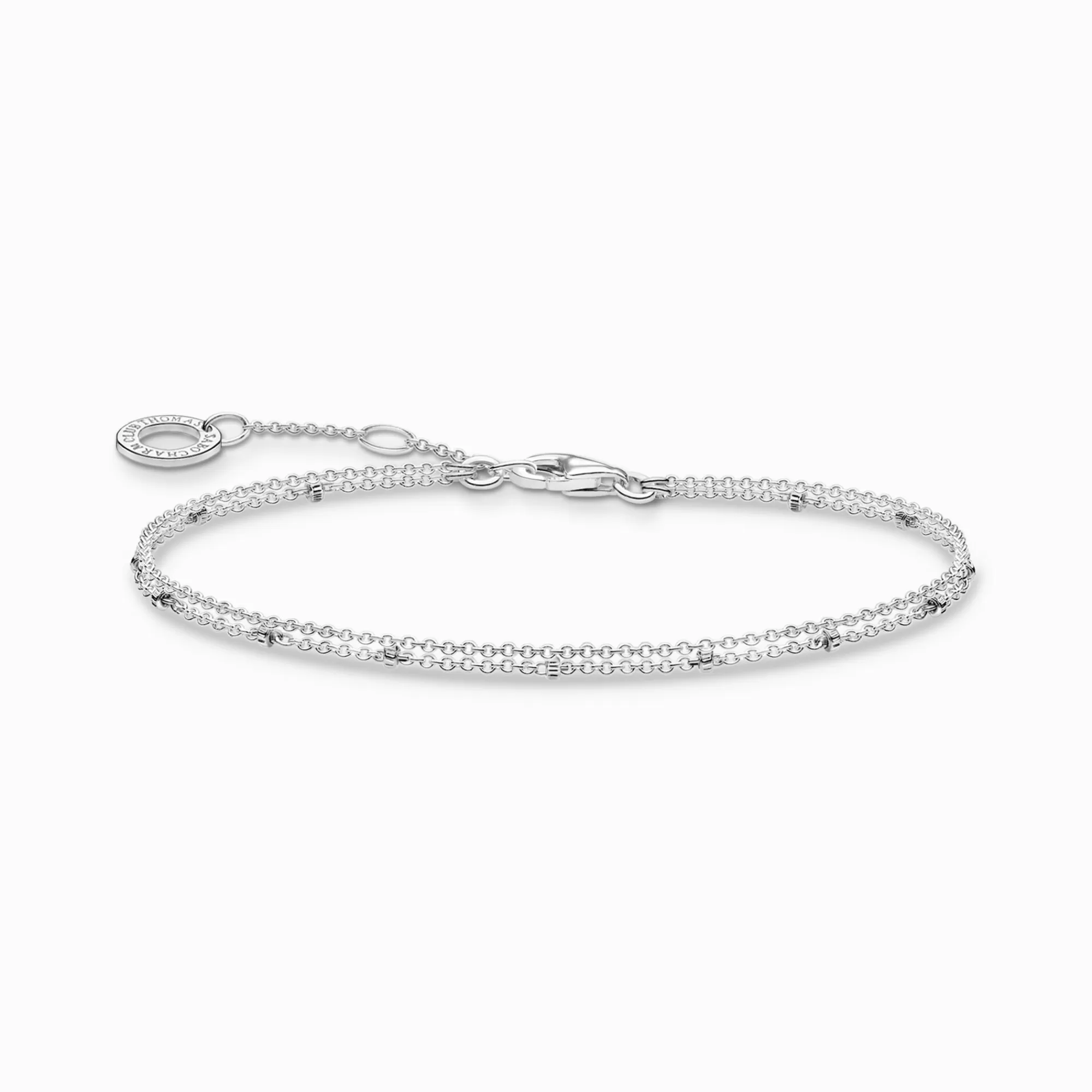 Flash Sale Pulsera doble en plata Mujer Pulseras