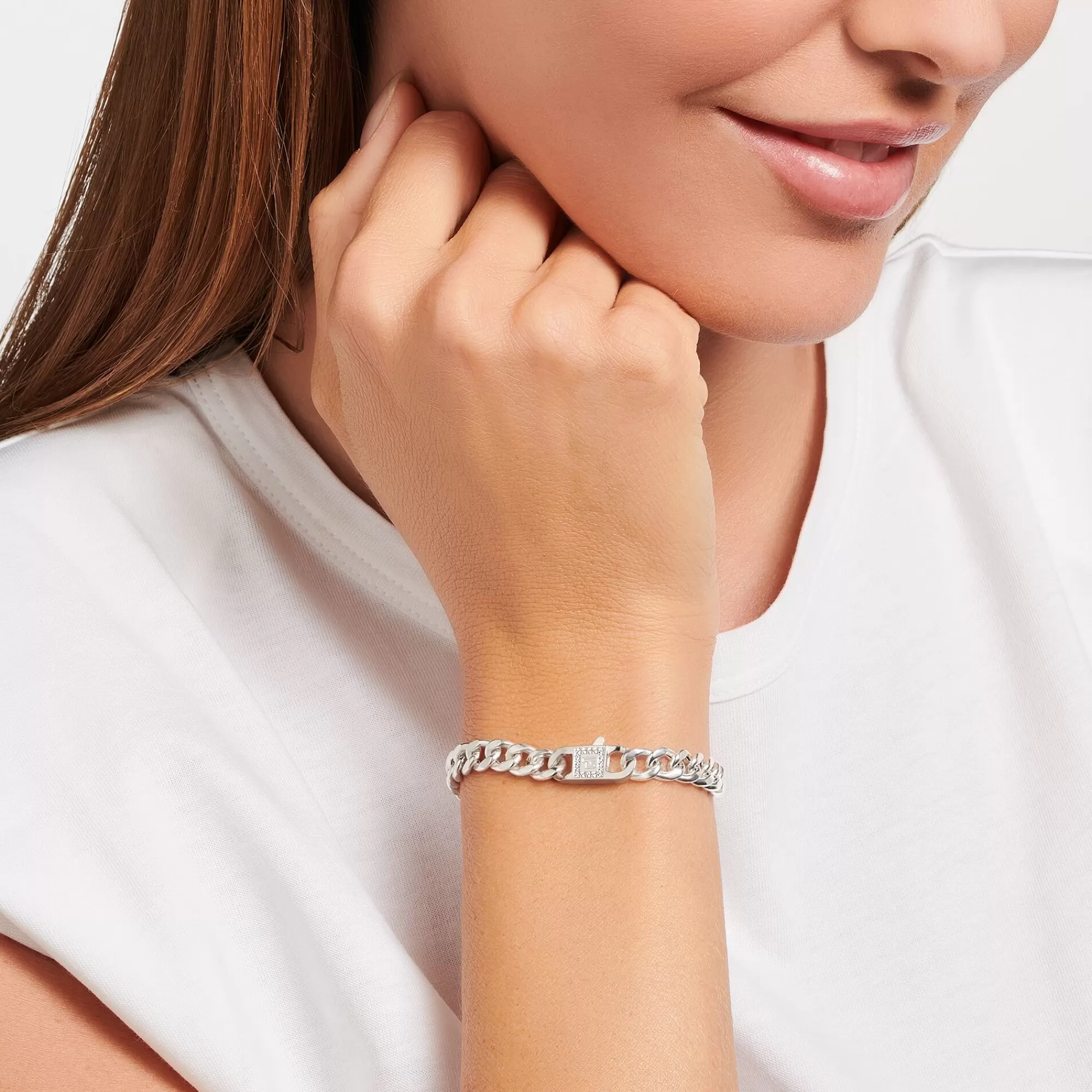 Online Pulsera enlaces de plata Mujer Pulseras