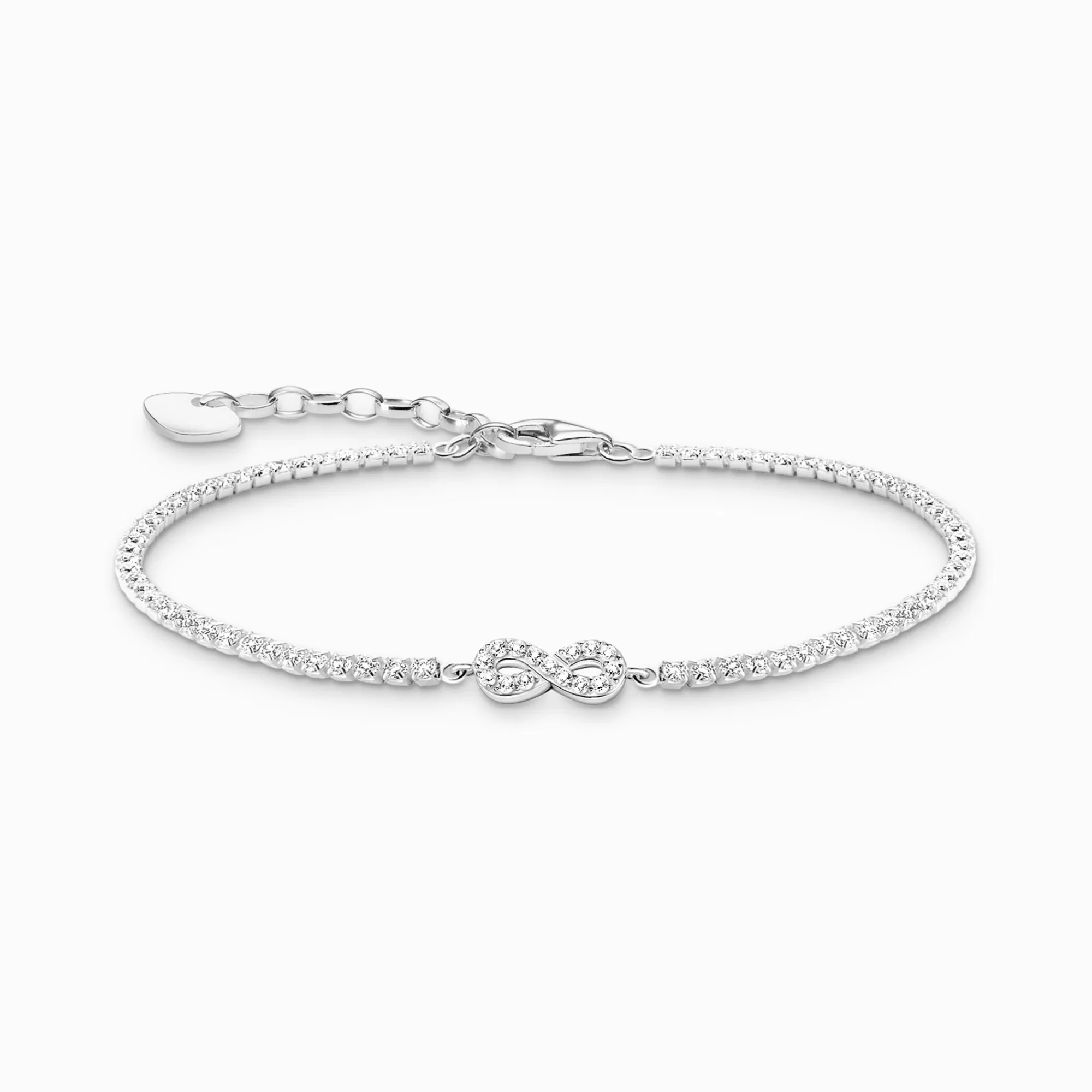 Best Pulsera infinito con circonitas blancas de plata Mujer Pulseras