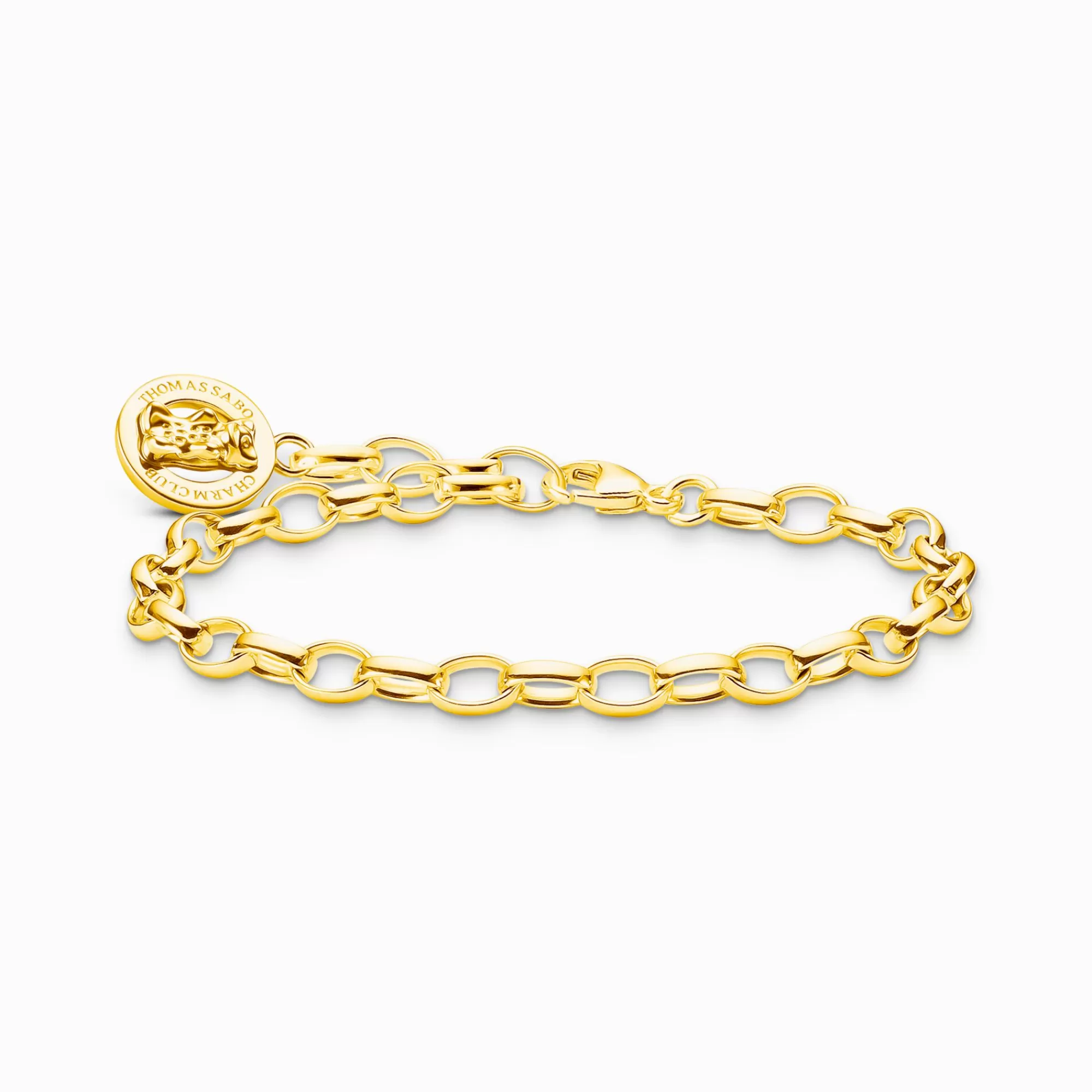 Cheap Pulsera para charms con baño de oro y anilla del logotipo con un Osito de Oro Mujer Pulseras | Charm Pulseras