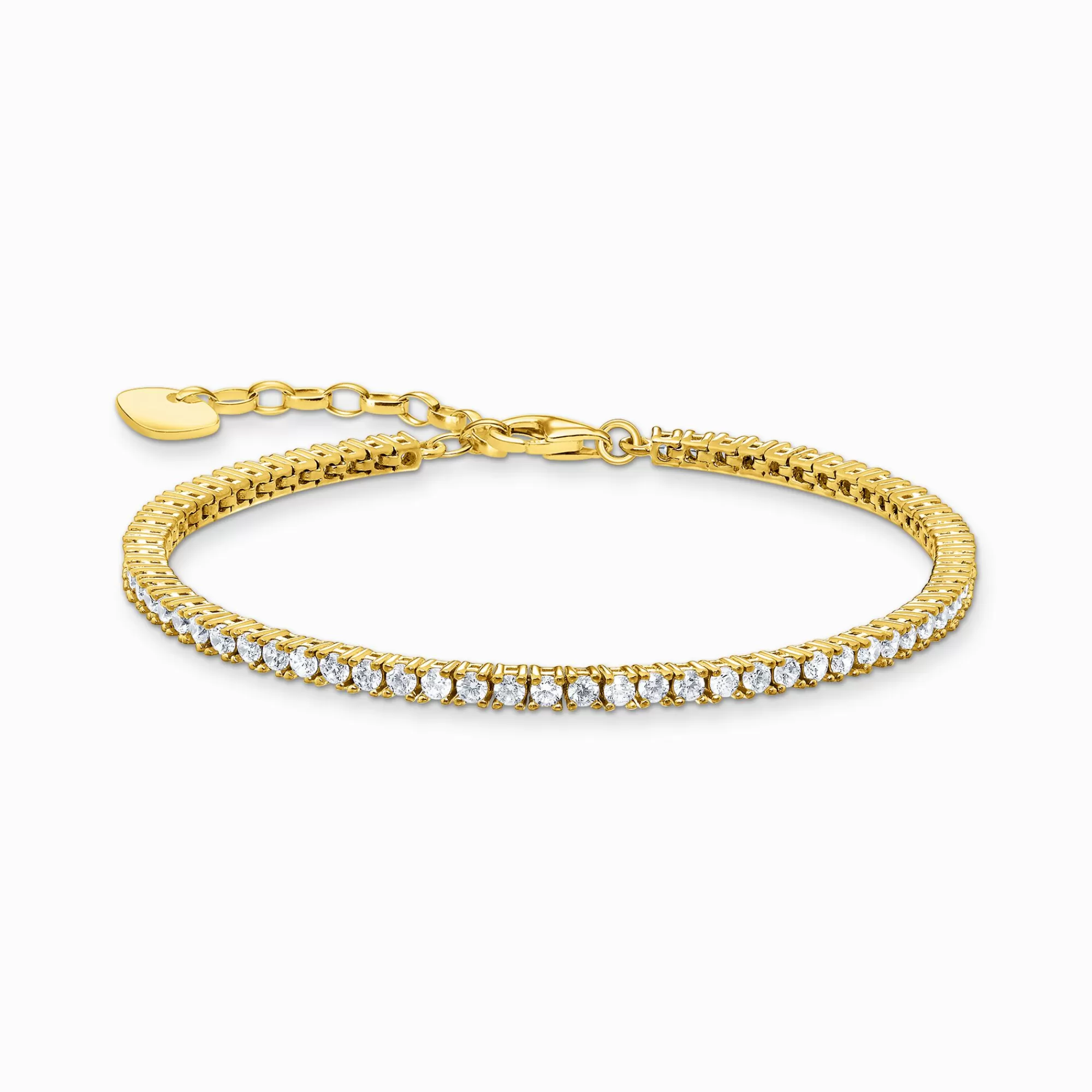 Clearance Pulsera reviere con piedras blancas chapado en oro Mujer Pulseras