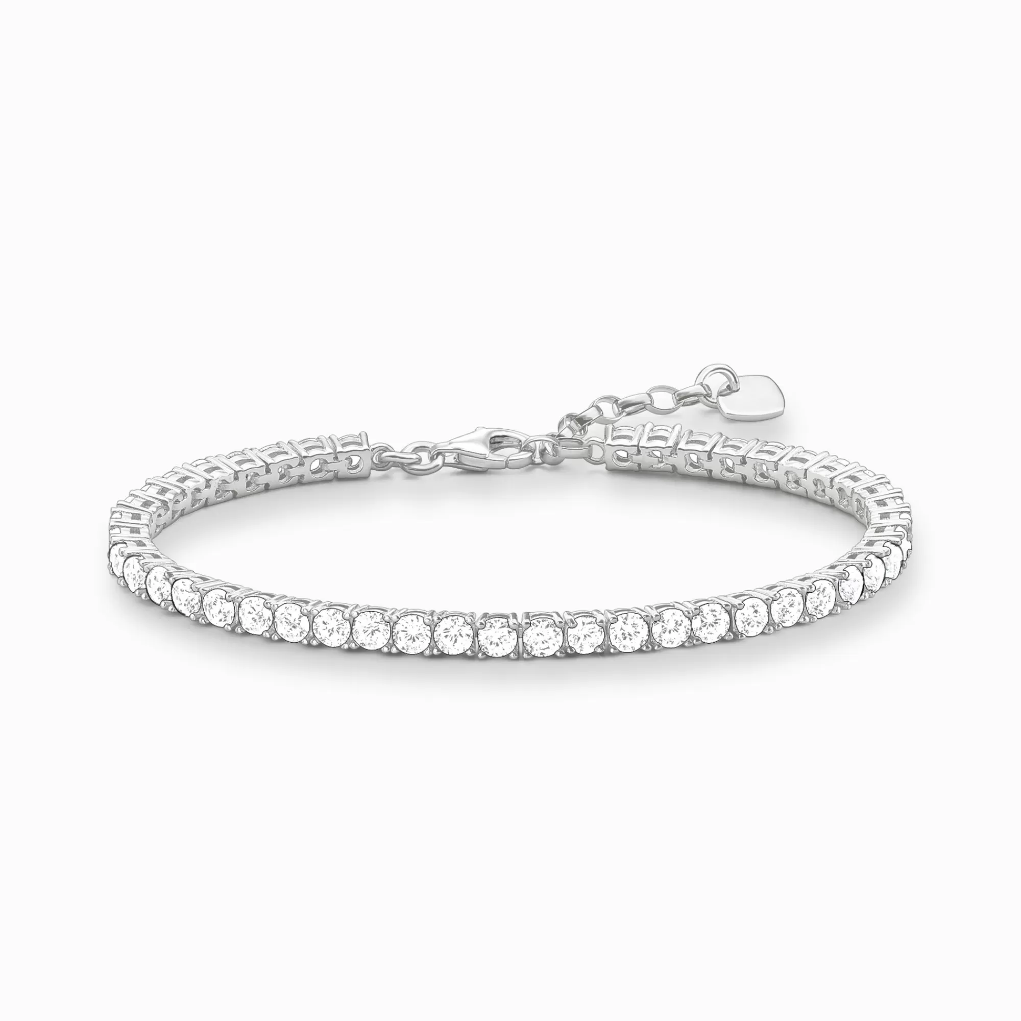 Store Pulsera reviere con piedras blancas plata Mujer Pulseras