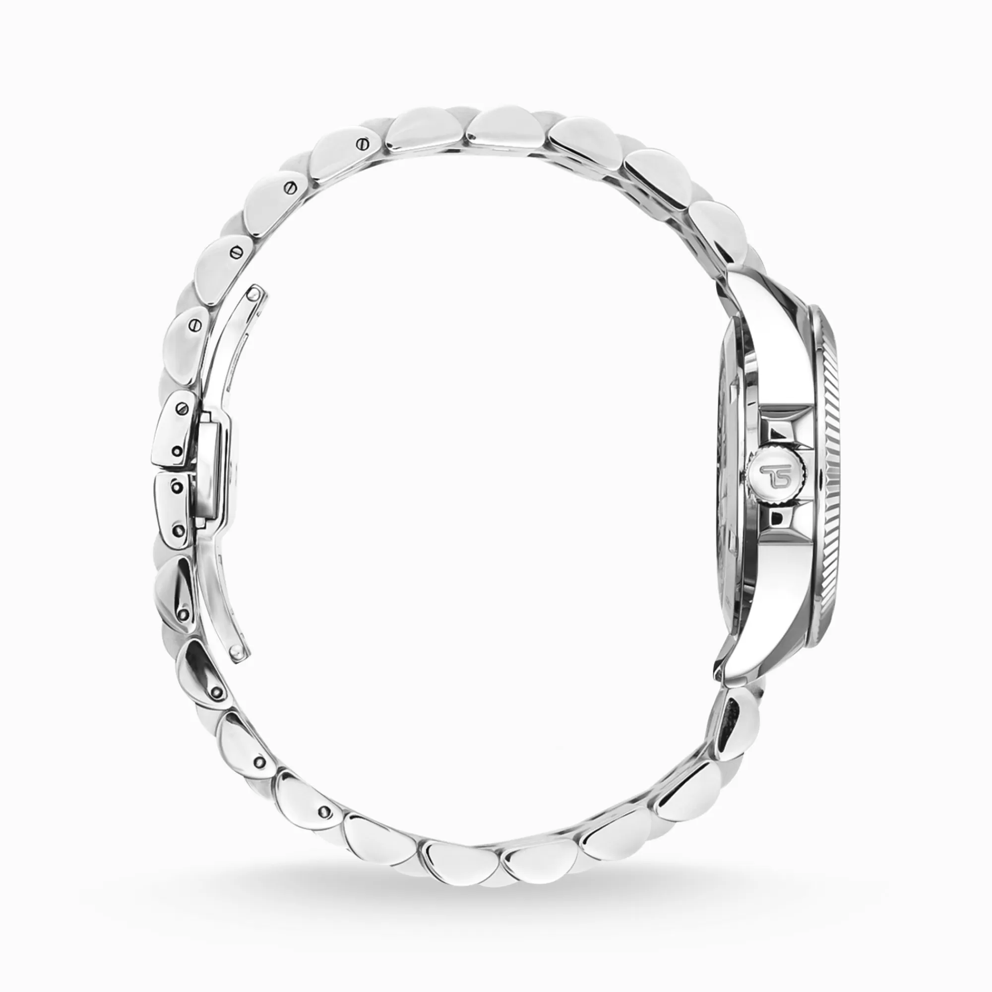 Flash Sale Reloj de señora Divine Burgundy con esfera rojo vino y piedras blancas plata Mujer Relojes | Relojes Para Mujer